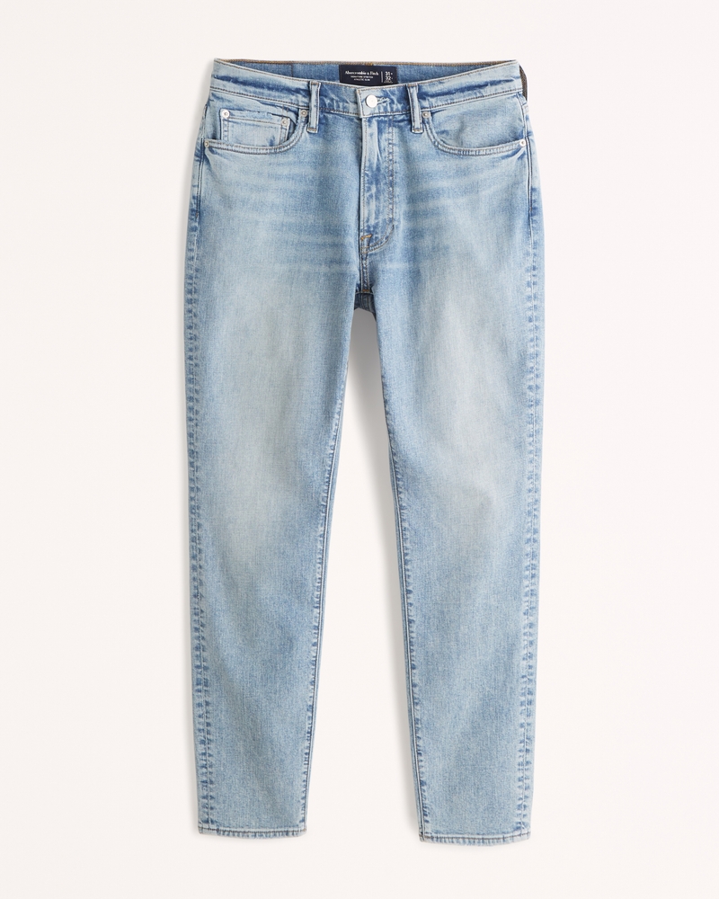Abercrombie & Fitch athletic straight fit jeans in light wash