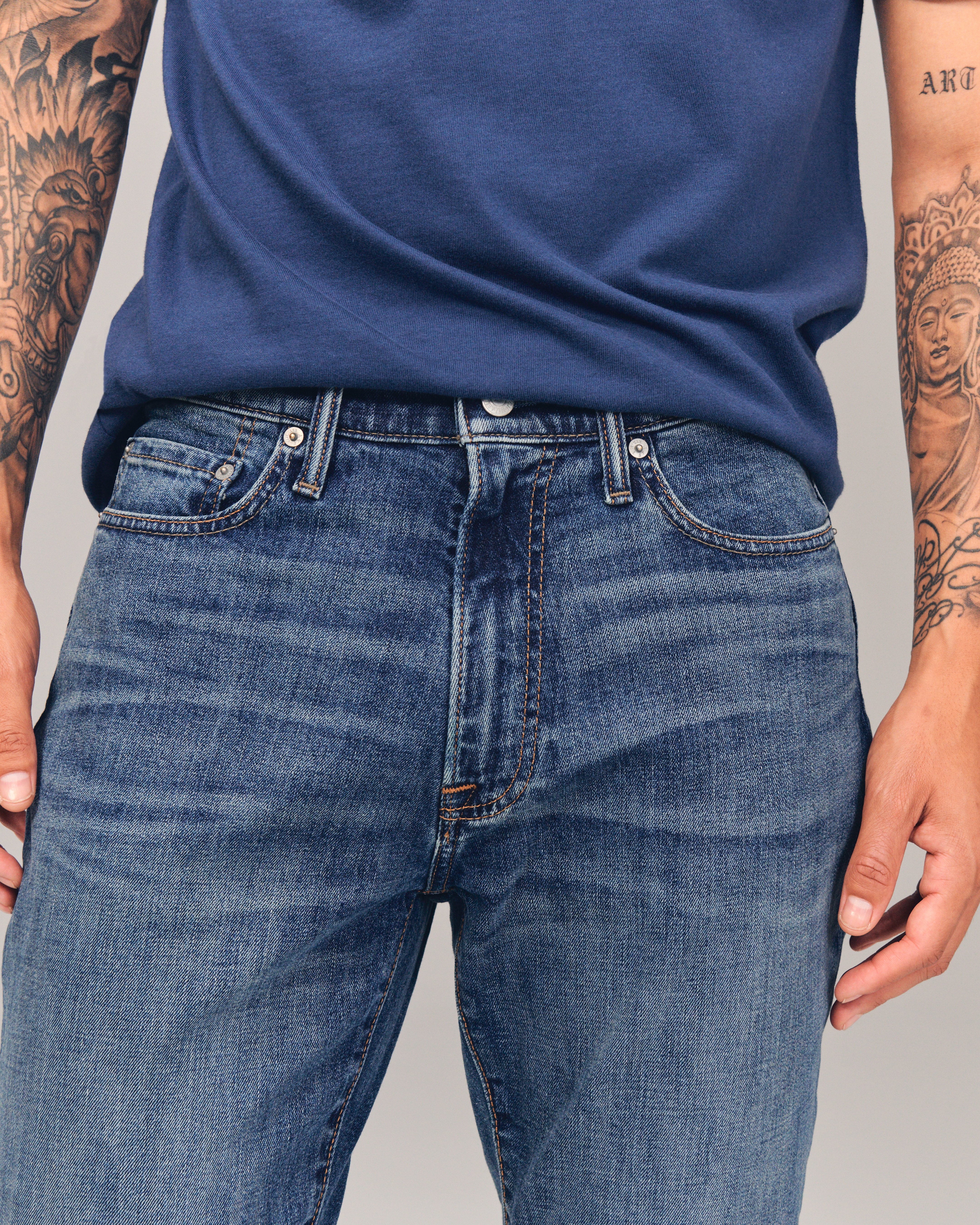 Athletic slim fit sales jeans