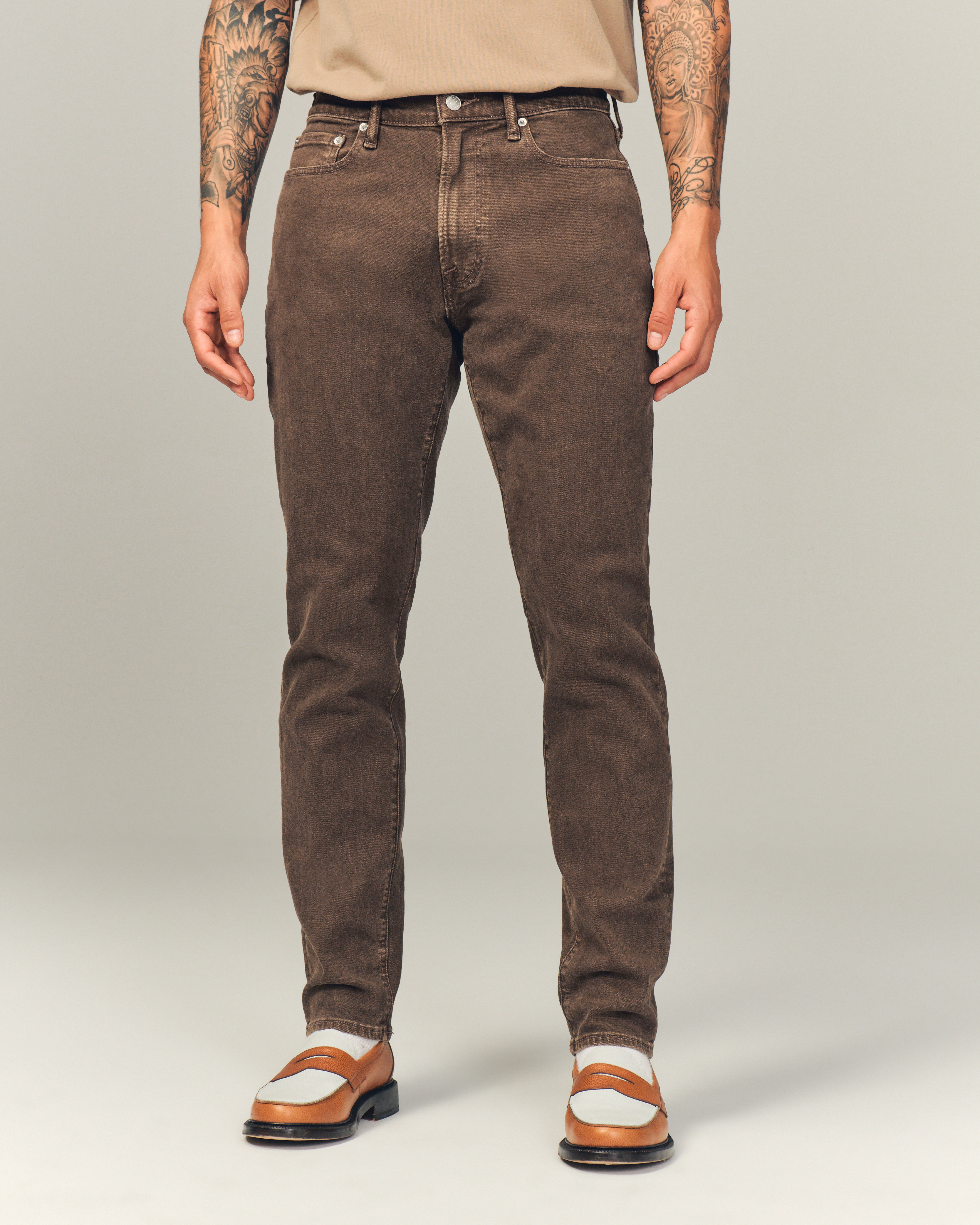 Abercrombie athletic hot sale slim jeans