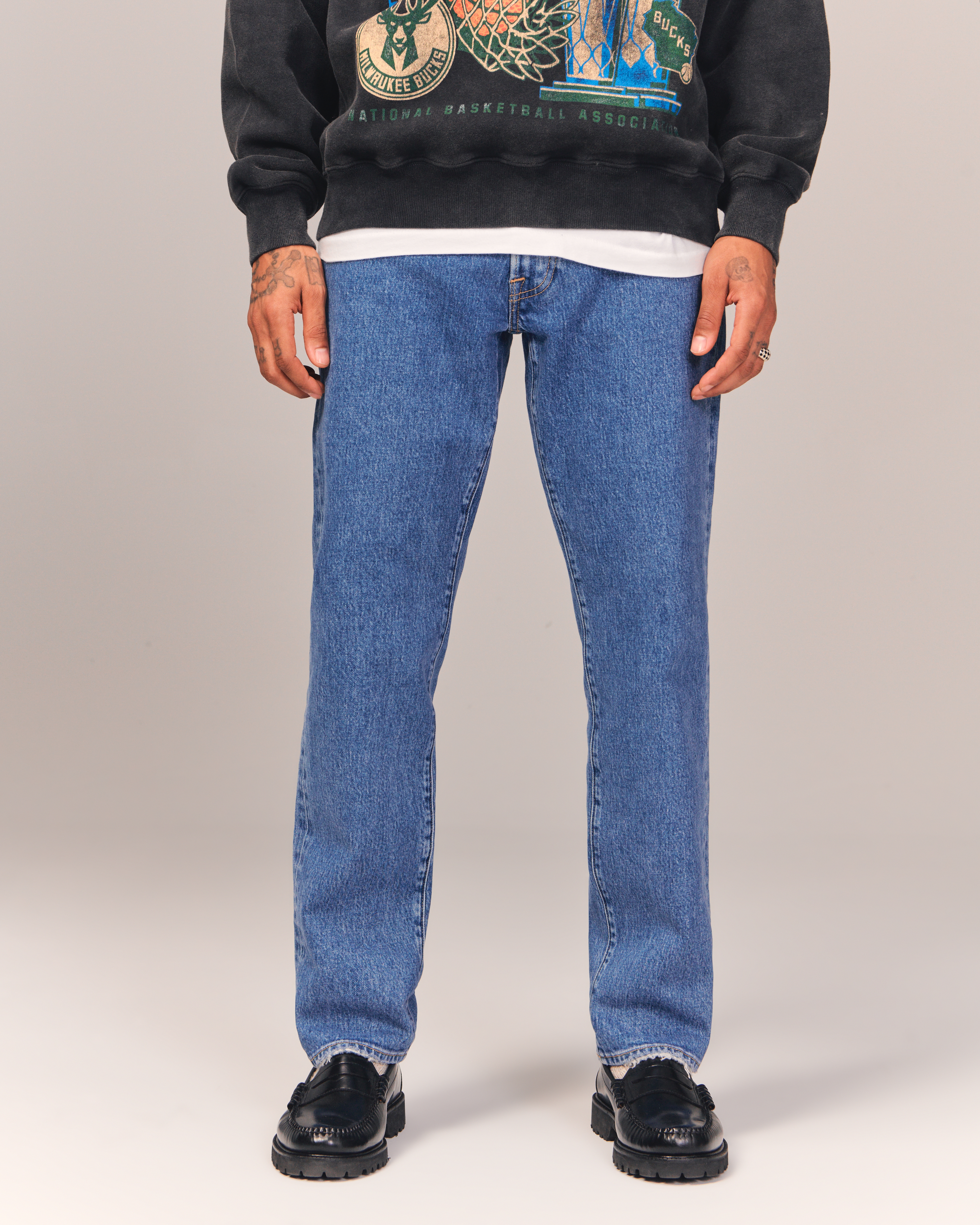 Men's 90s Straight Jean | Men's Bottoms | Abercrombie.com