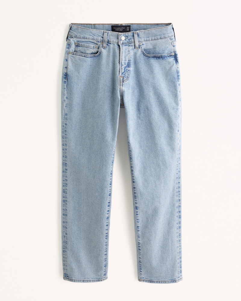 Hollister Co. ATHLETIC STRAIGHT LIGHT - Straight leg jeans - light  wash/rinsed denim - Zalando.de