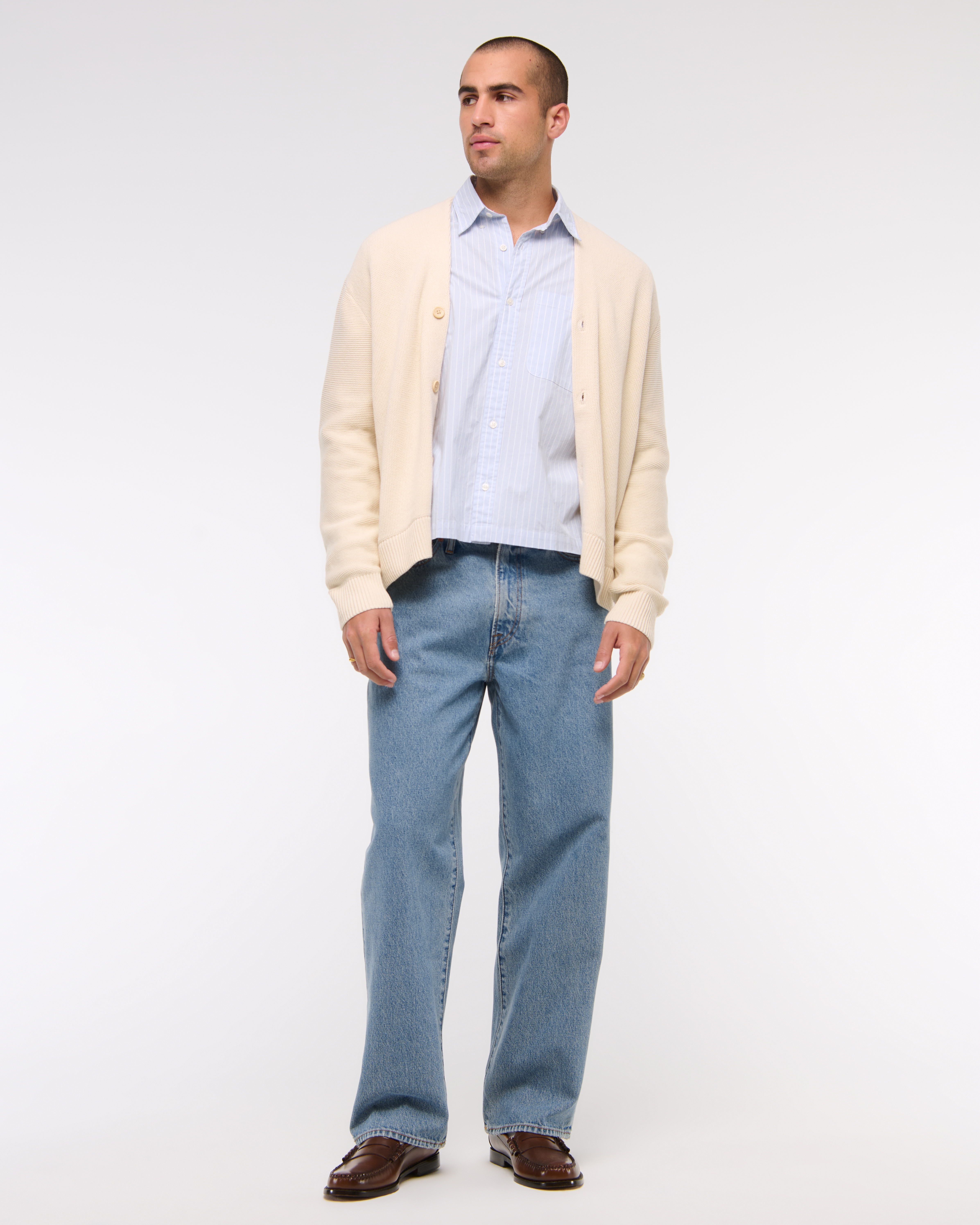 Abercrombie & Fitch Baggy Jean In Blue