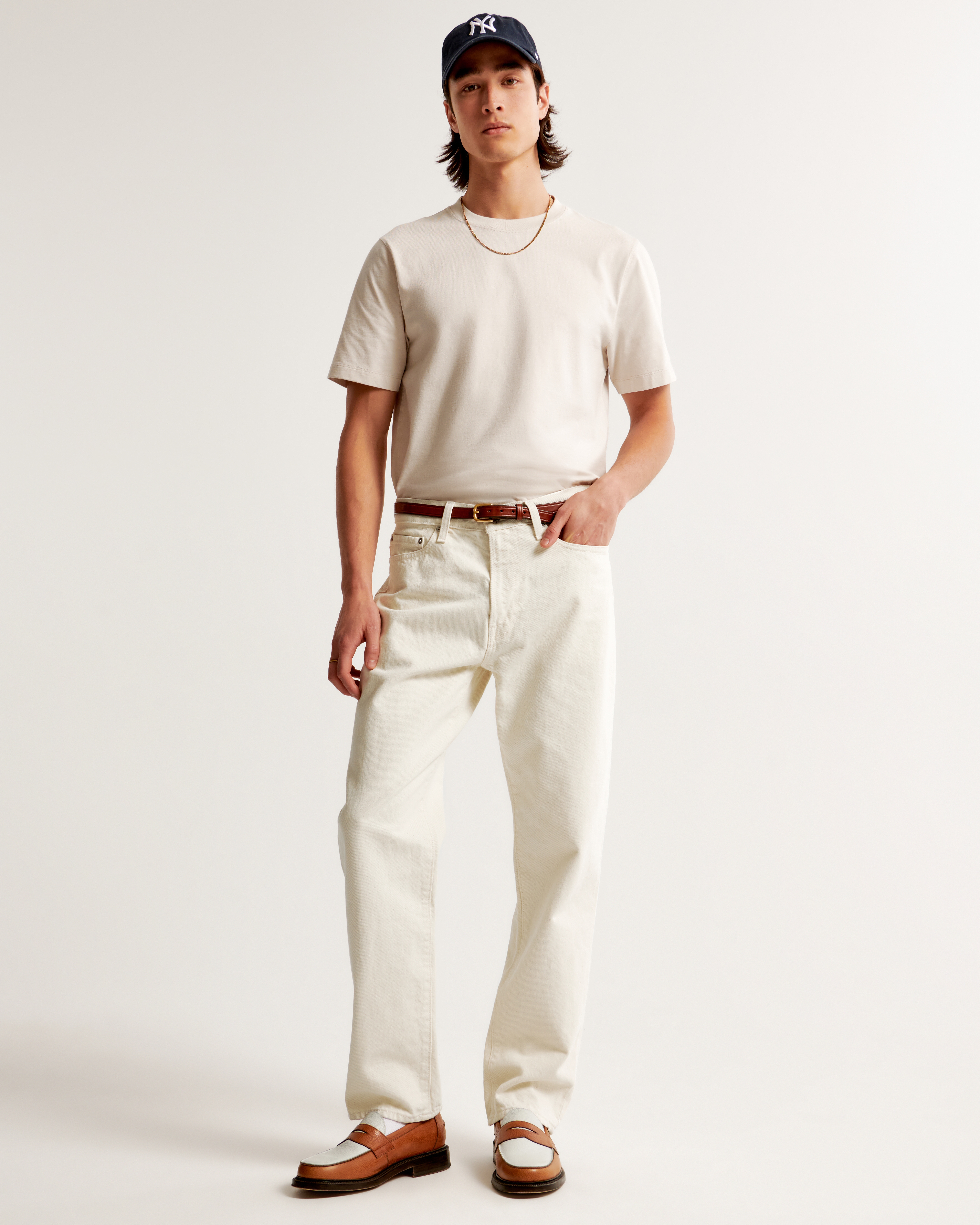 Abercrombie & Fitch Loose Jean In Yellow