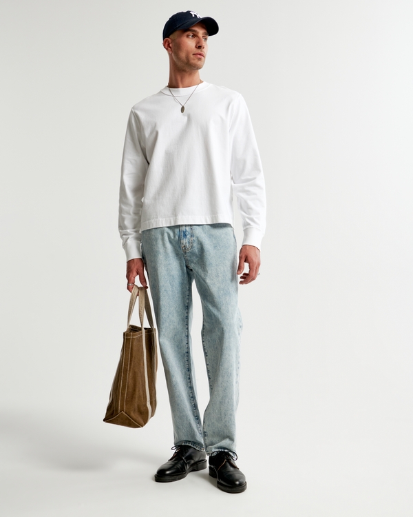 Lightweight Loose Jean, Light Wash view 1