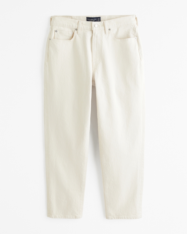 Athletic Loose Jean, Cream view 2
