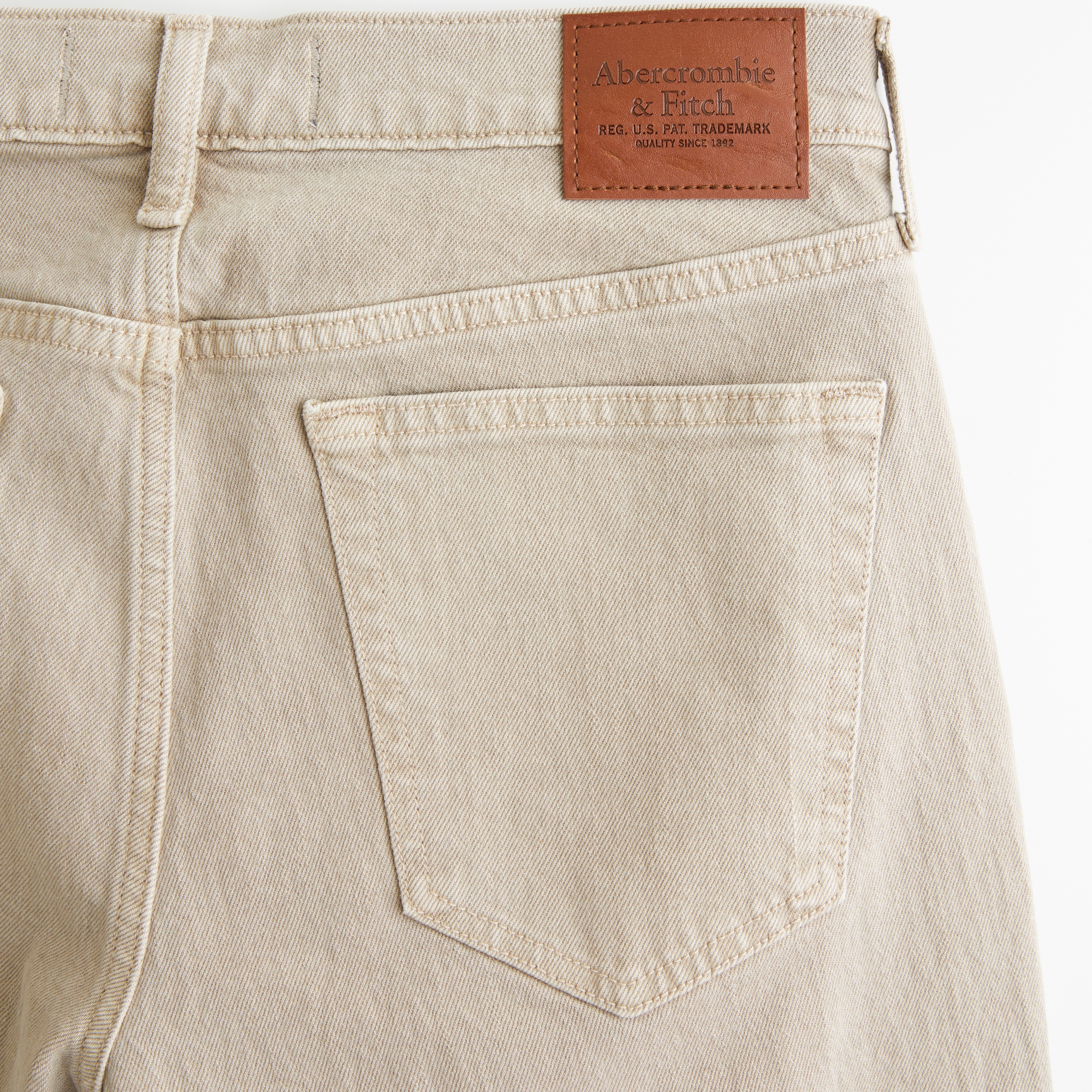 NWT Abercrombie hot & Fitch Size 33x34 Men's Vintage Stretch 90's Slim Beige Jeans