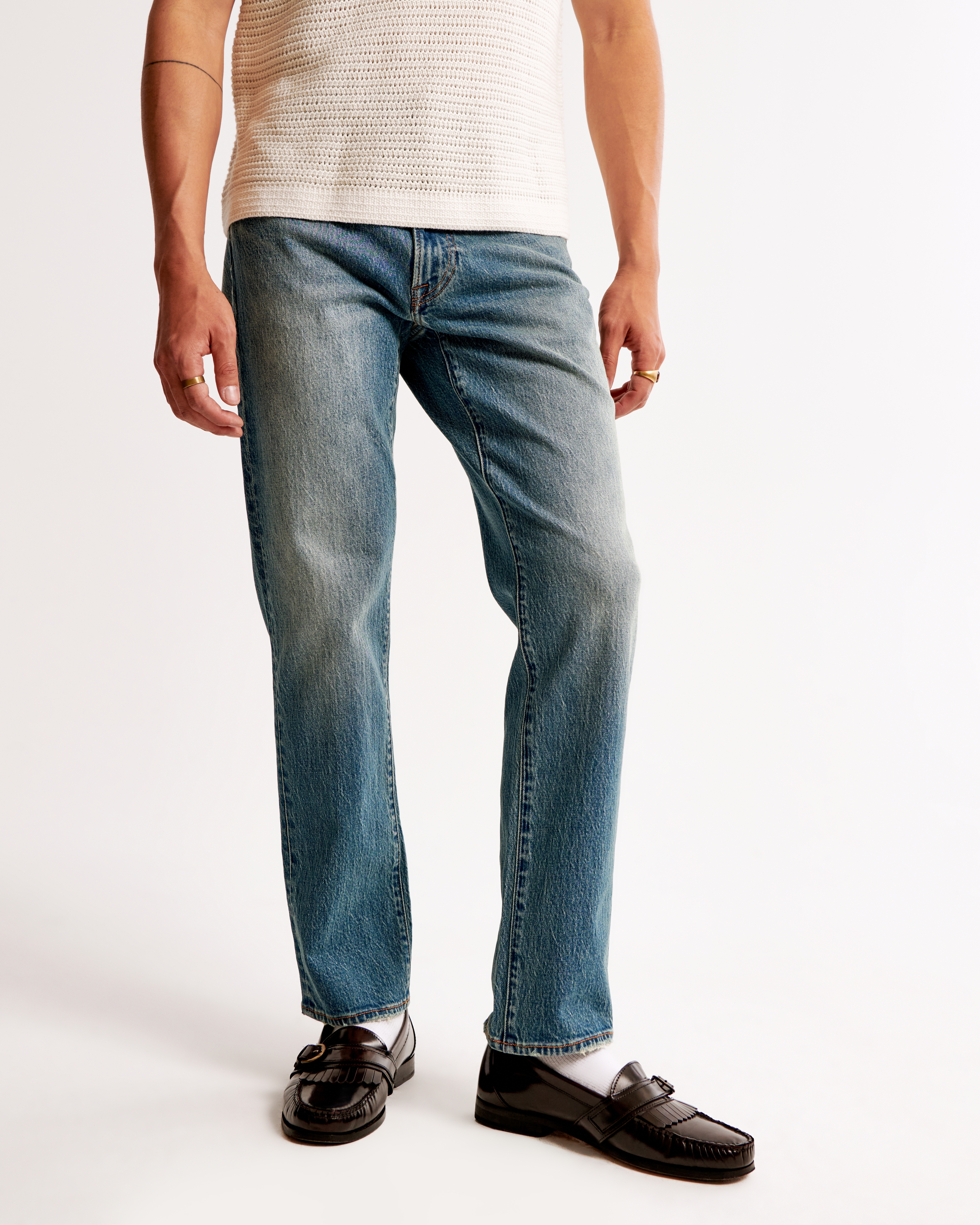 Men's 90s Straight Jean | Men's Bottoms | Abercrombie.com