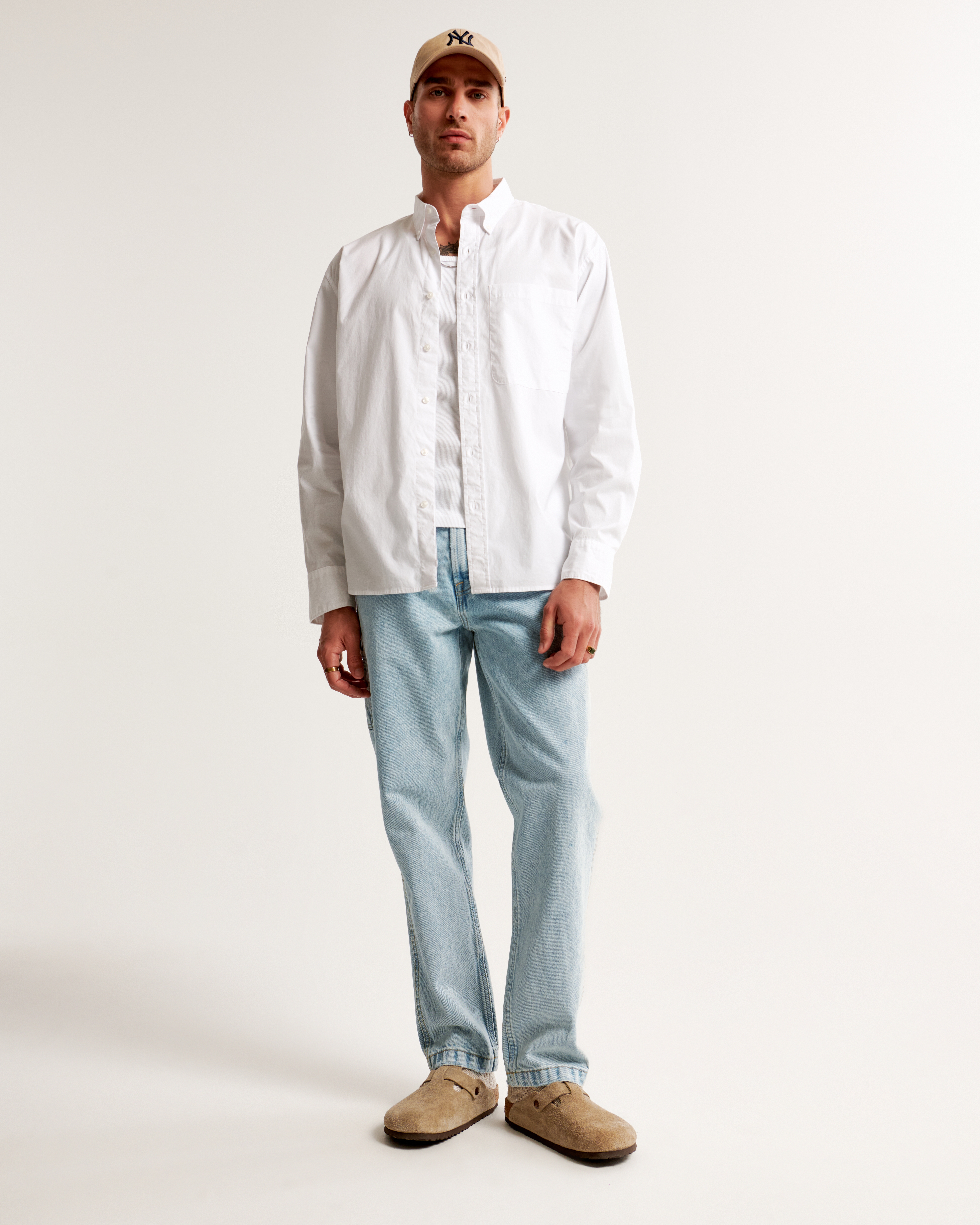 Abercrombie & Fitch Loose Workwear Jean In Blue