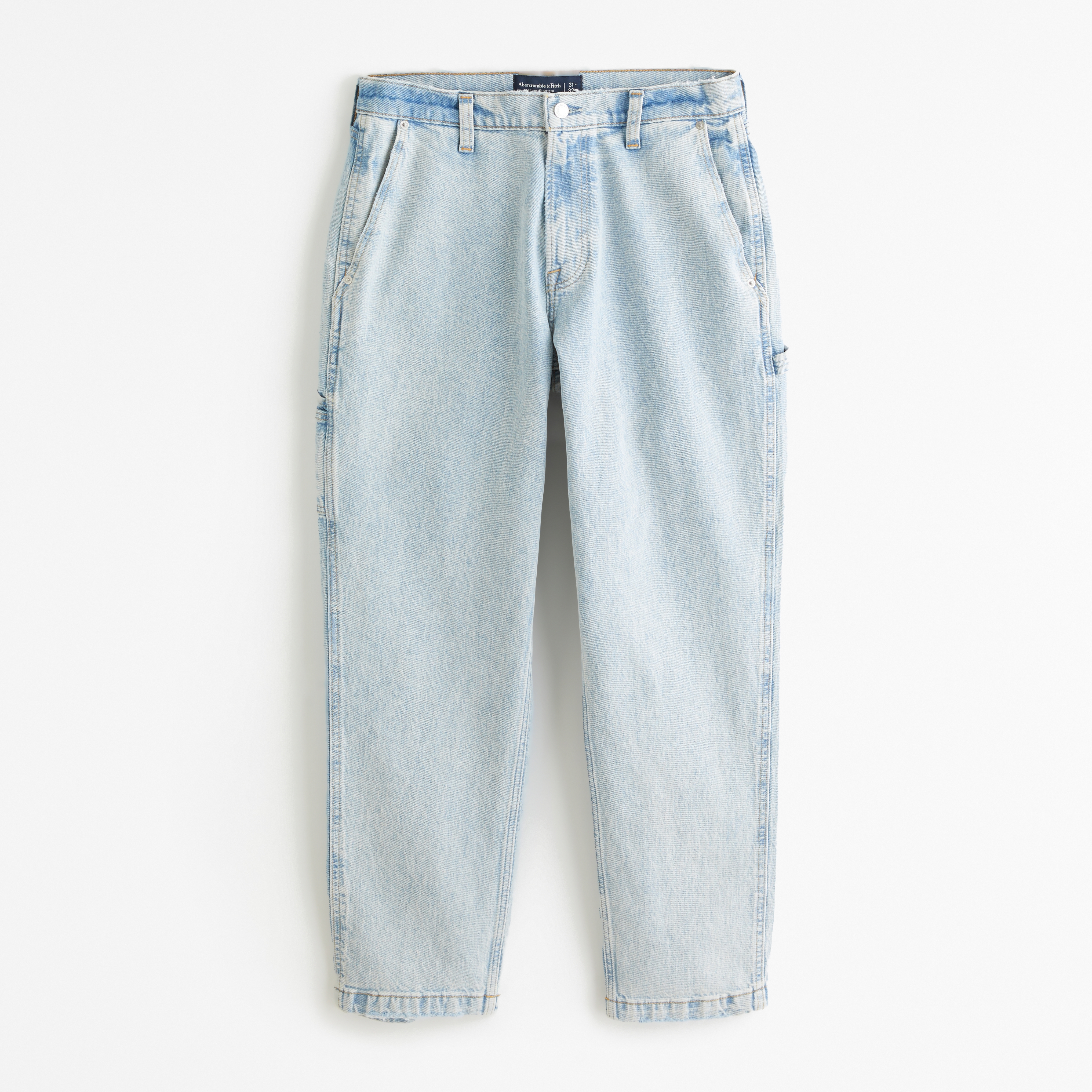 Abercrombie & Fitch Athletic Loose Workwear Jean In Blue