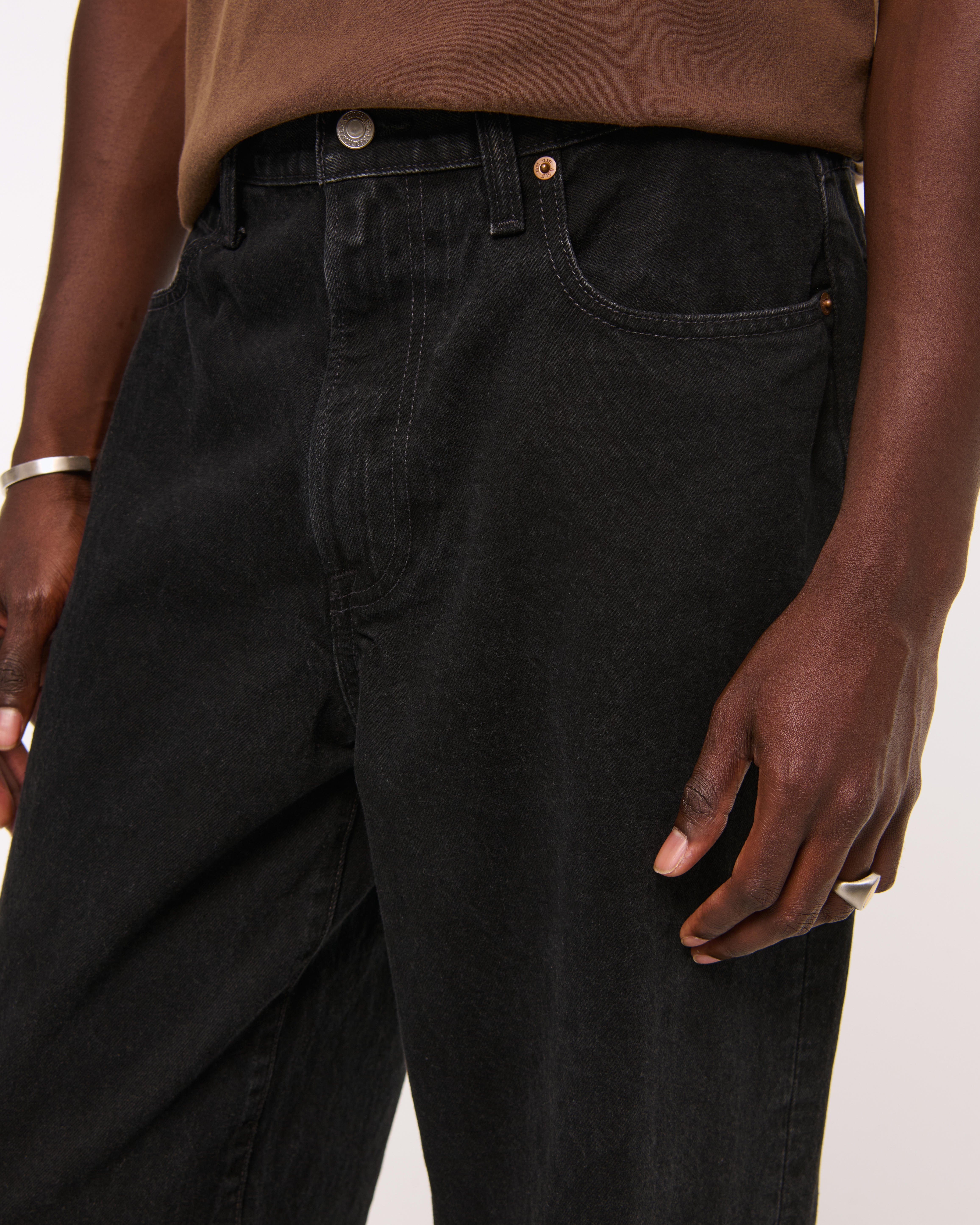BELVET 即完 Baggy rigid denim black M Baggy Rigid Multi Pocket Cargo Bleached Jeans | boohoo CA