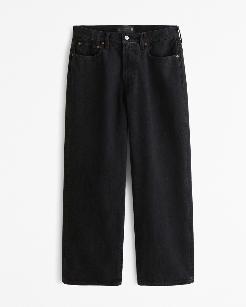 BELVET 即完 Baggy rigid denim black M Men's Ultra Baggy Jean | Men's Bottoms | Abercrombie.com