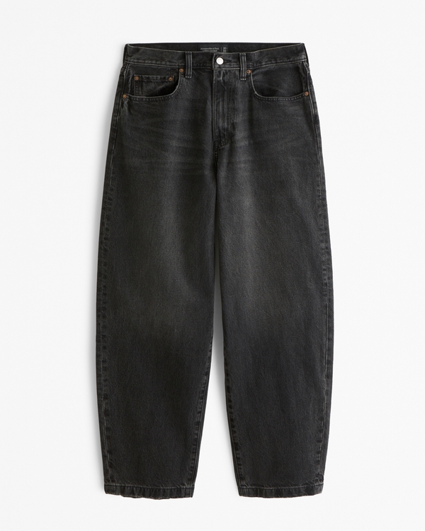 Ultra Baggy Barrel Jean, Black Wash