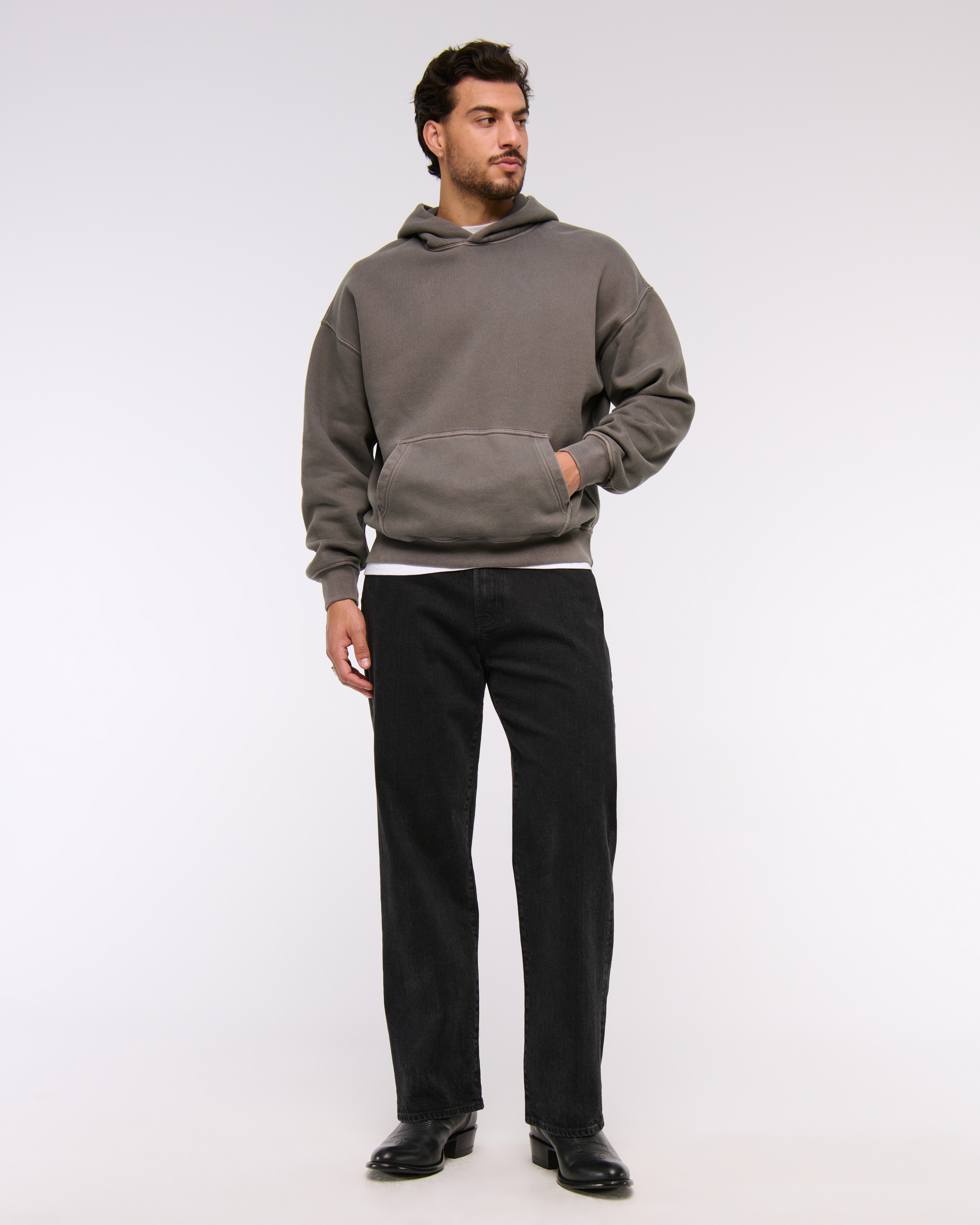 Abercrombie & Fitch Athletic Baggy Jean In Brown