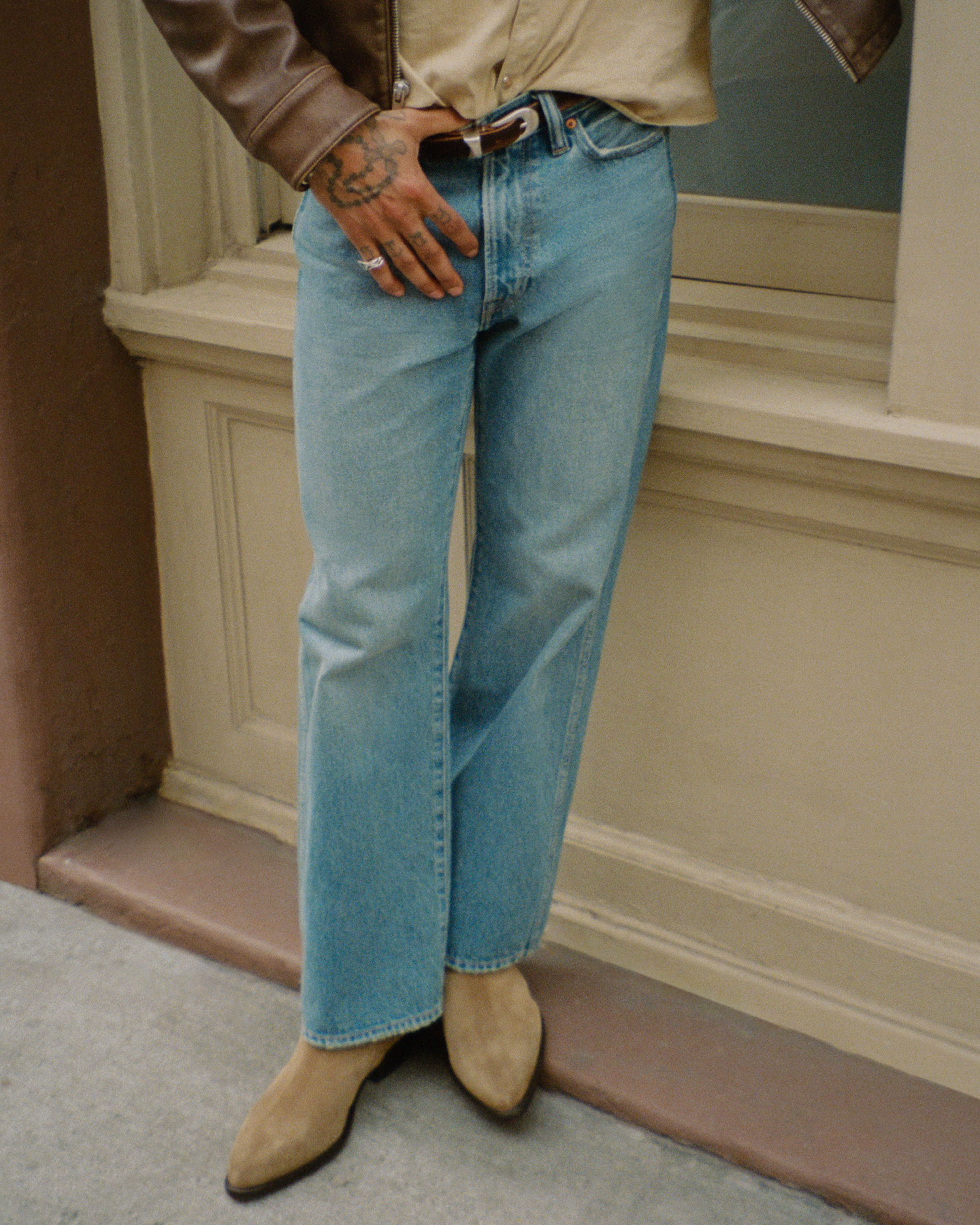 Abercrombie & Fitch Western Straight Jean In Blue
