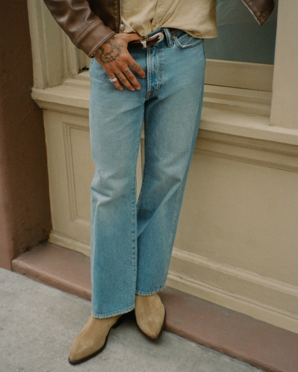 Western Straight Jean, Medium Wash view 1