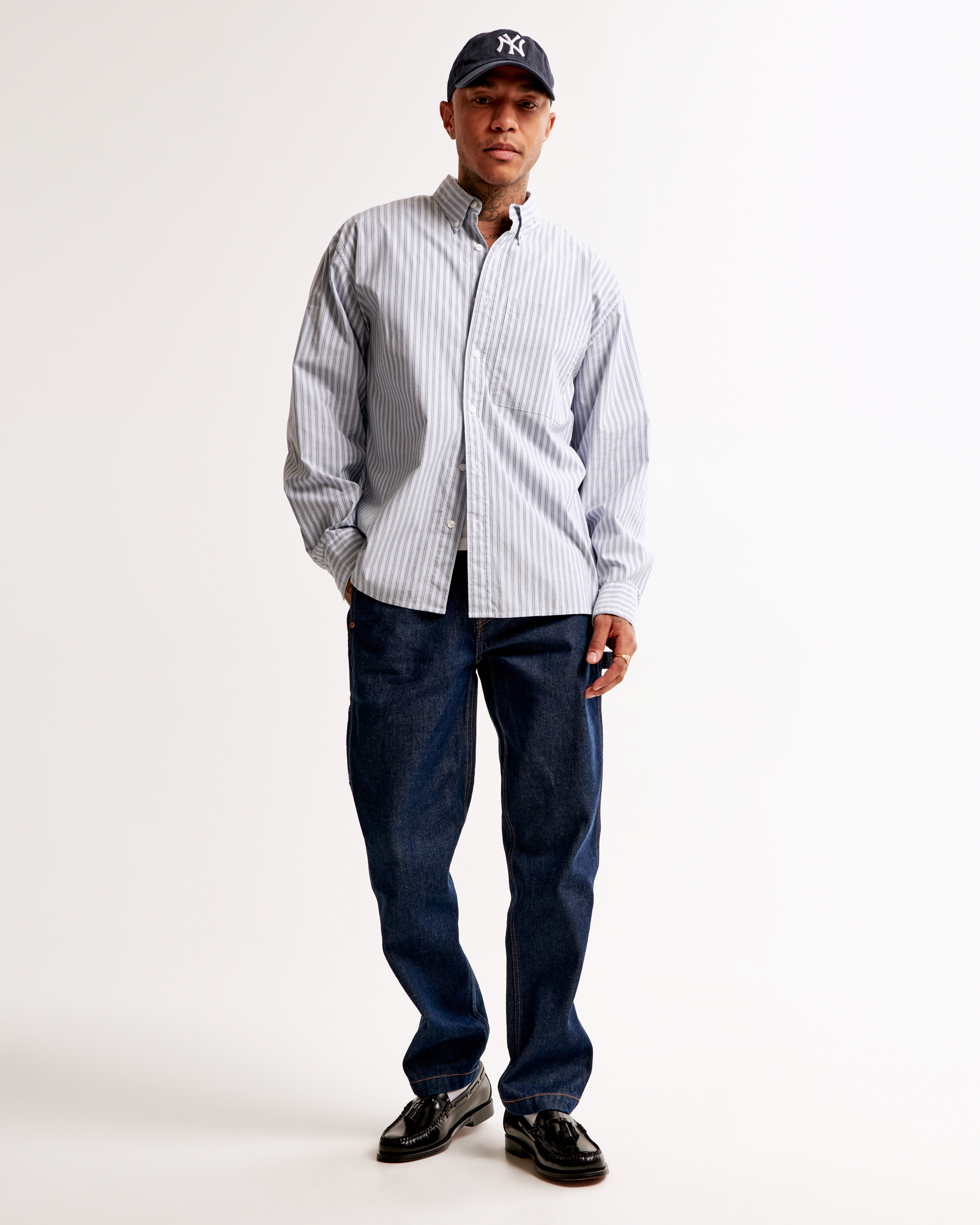 Abercrombie & Fitch Loose Jean In Blue