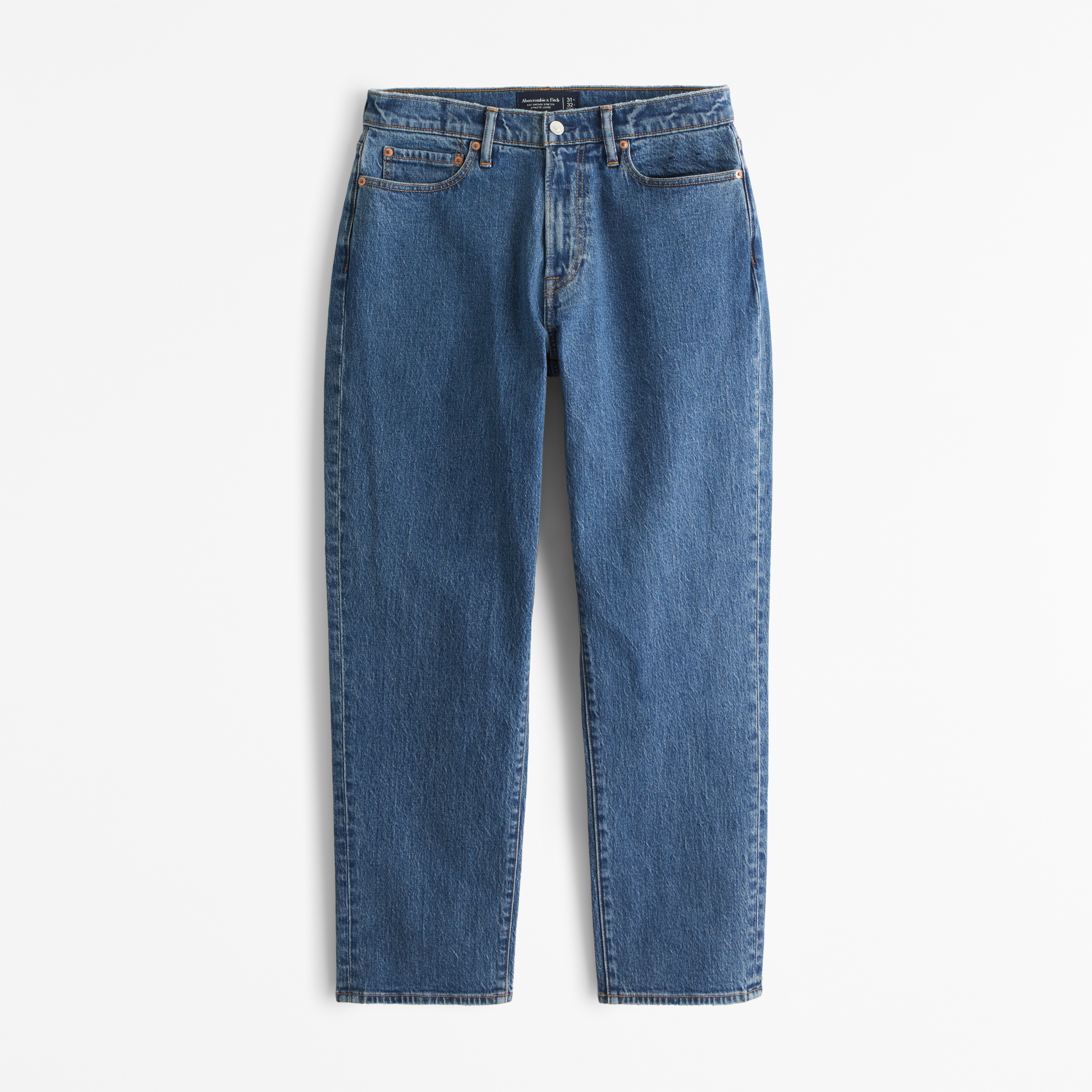 Abercrombie & Fitch Athletic Loose Jean In Blue