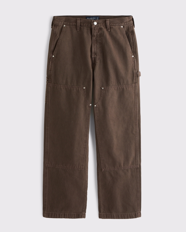 Baggy Workwear Jean, Dark Brown Wash view 1