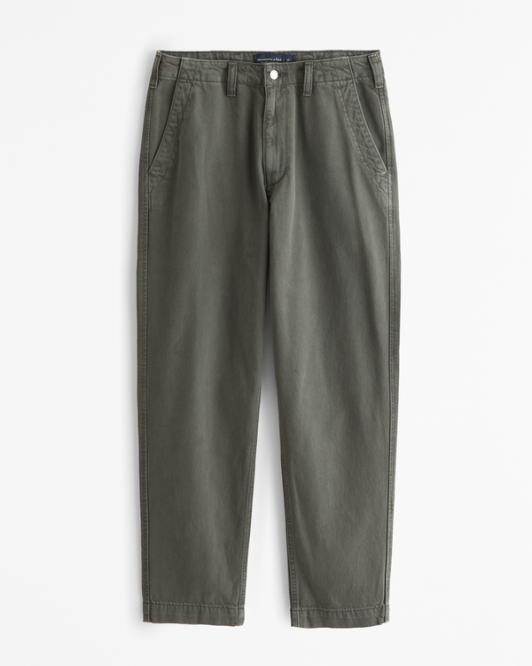 Lightweight Loose Jean, Dark Olive view 1