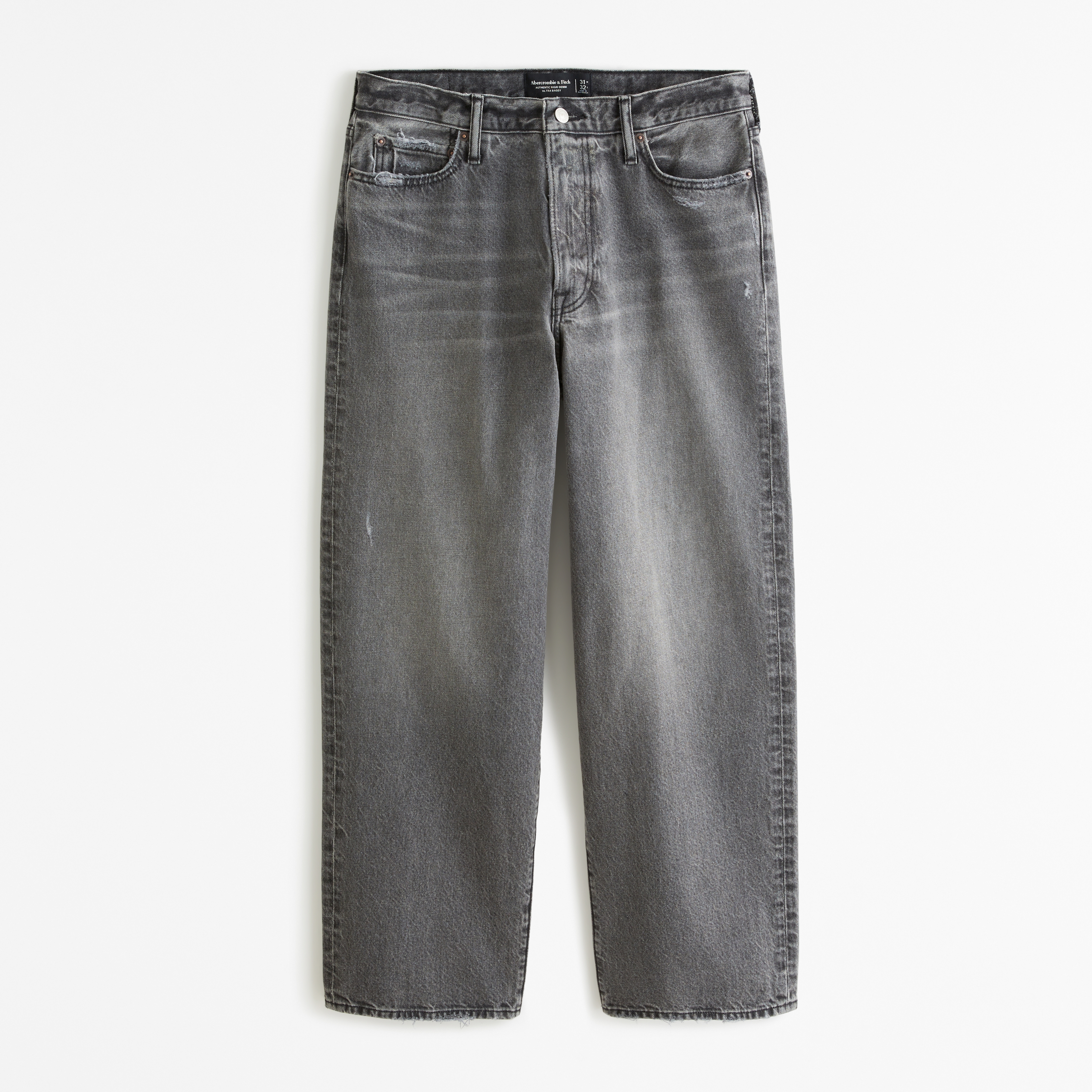 パンツ Button fly rigid denim baggy pants VTG Abercrombie & Fitch Baggy Button Fly USA Jeans Mens