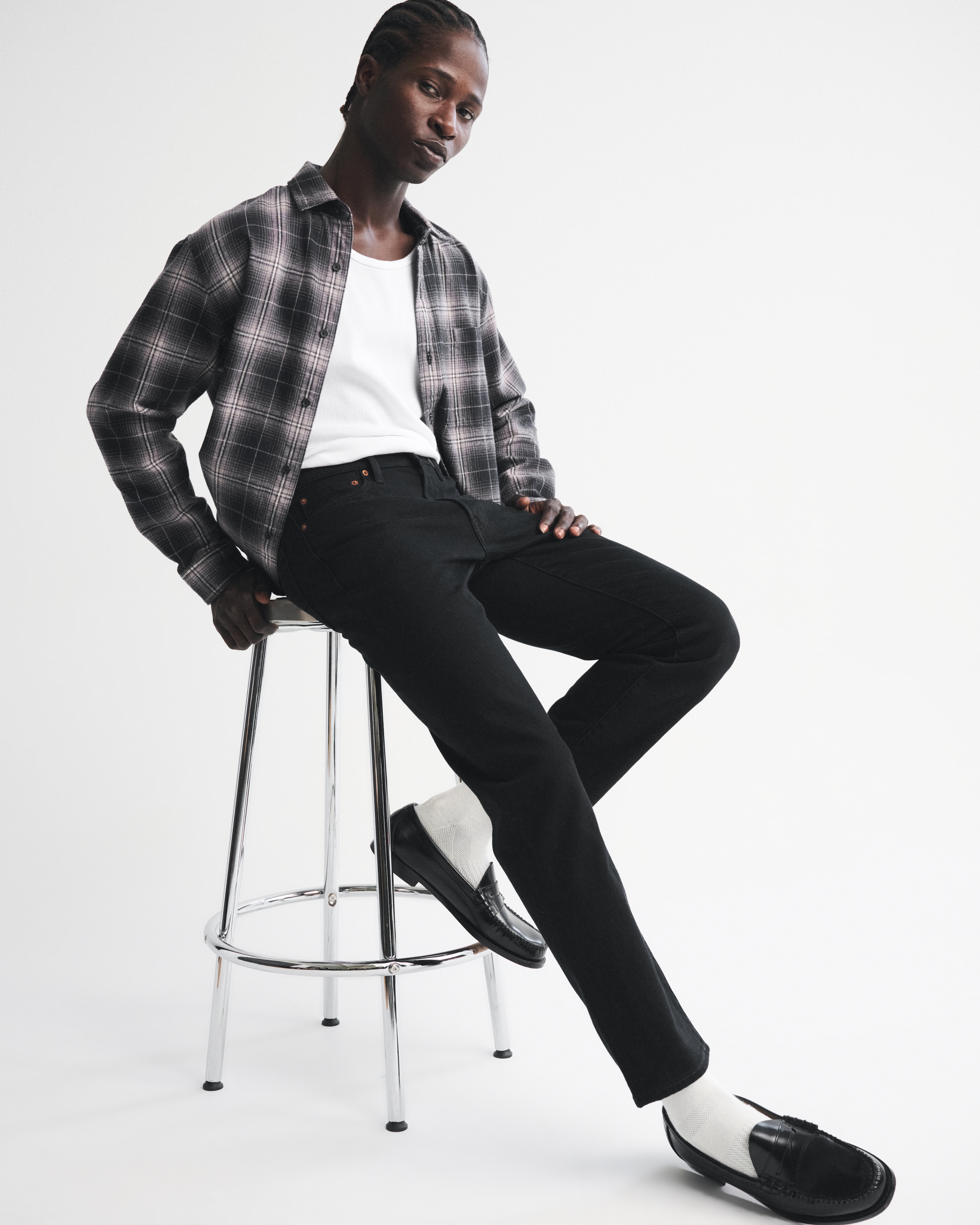 Abercrombie & Fitch 90s Straight Jean In Black