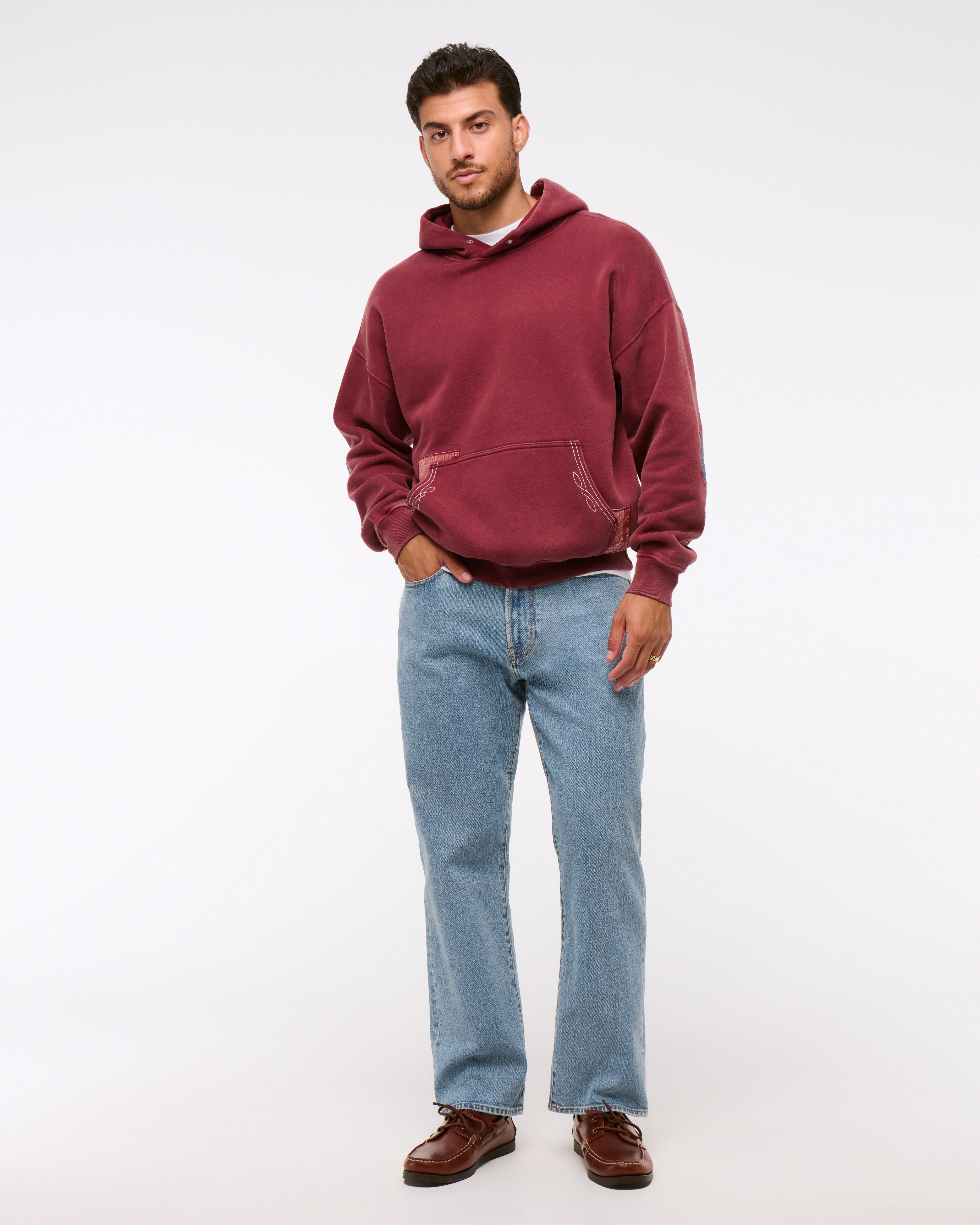 Abercrombie & Fitch Athletic Relaxed Straight Jean In Blue