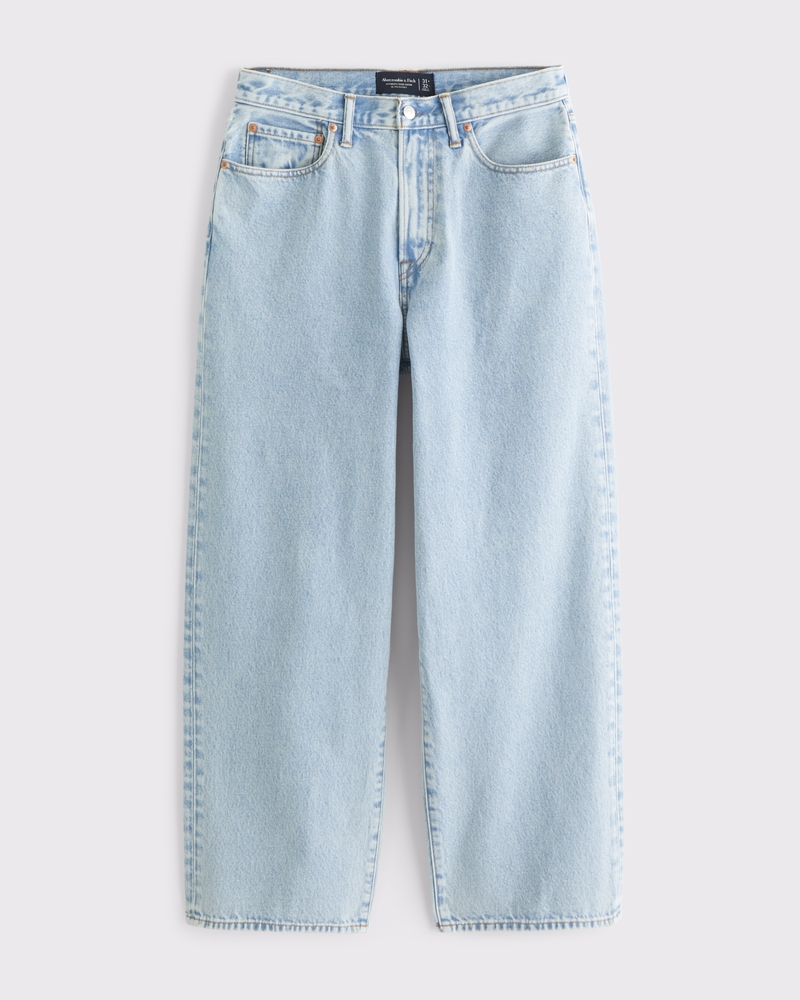 516HSupreme Baggy Jean WashedBlue 30 Heren Ultra baggy jeans | Heren Opruiming | Abercrombie.com