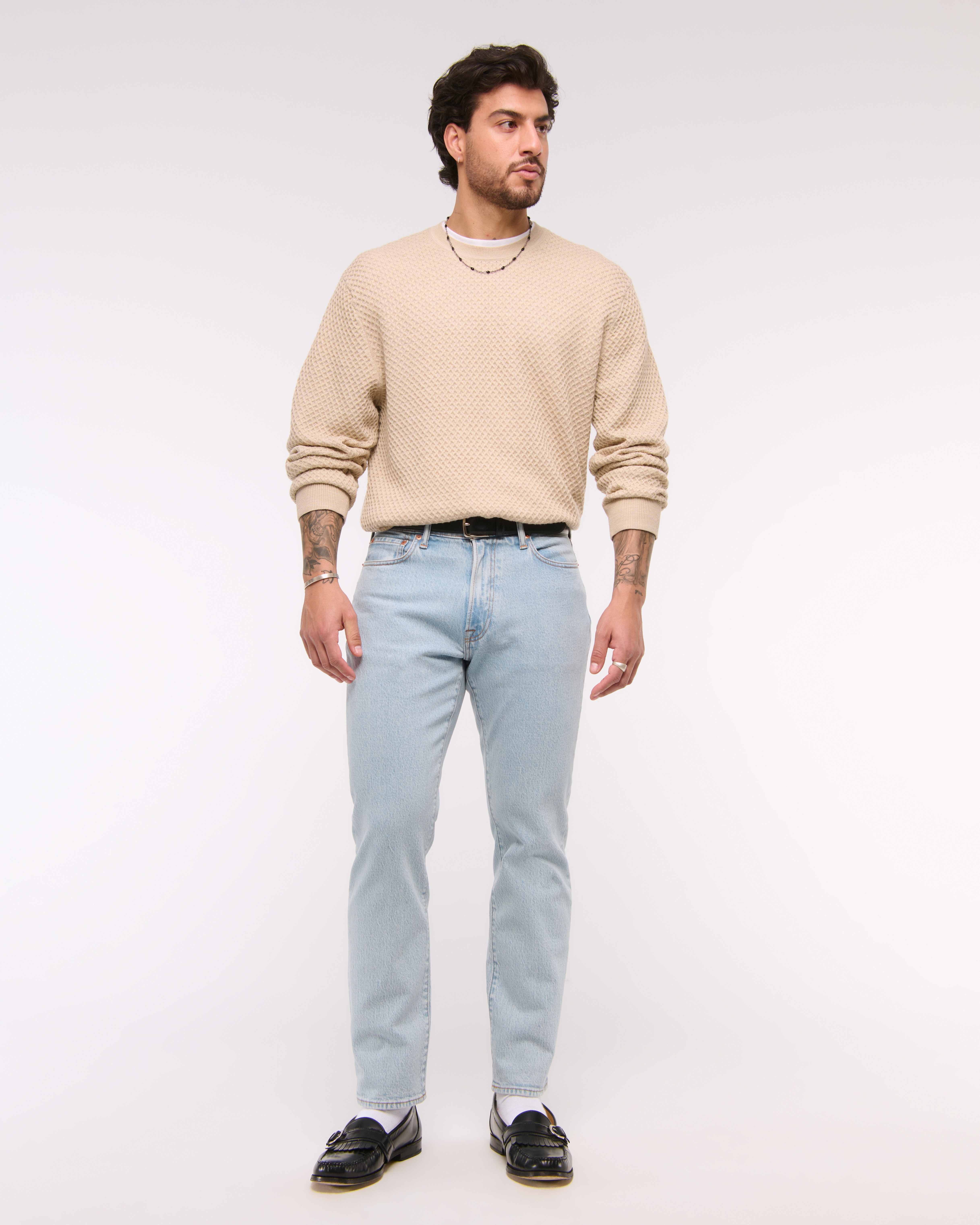 Abercrombie & Fitch Athletic Straight Jean In Blue