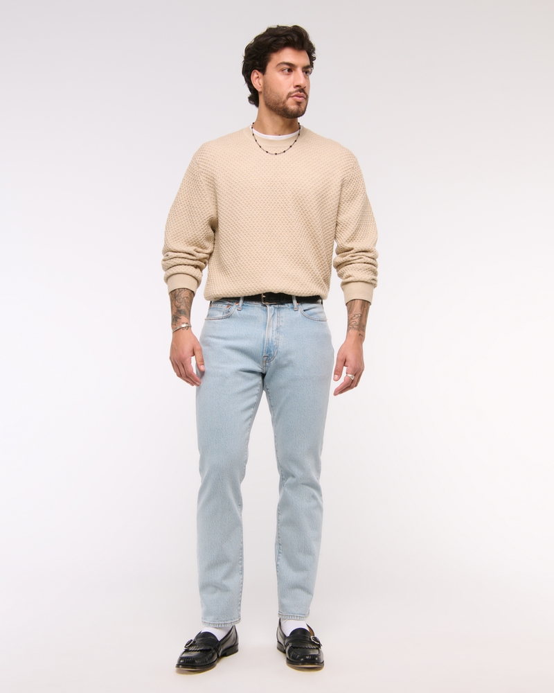 Long-Sleeve Grid Waffle Cropped Tee