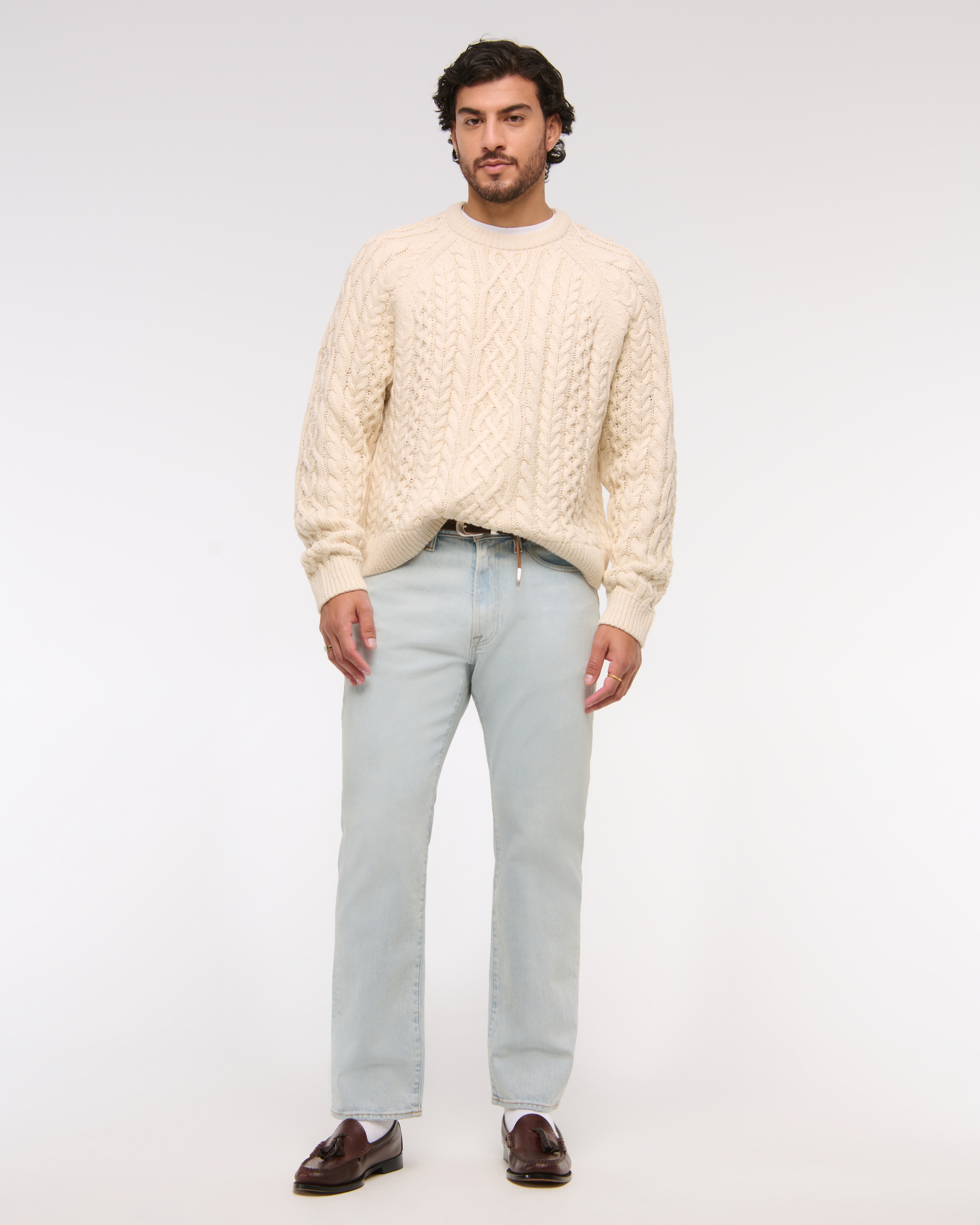 Abercrombie & Fitch Athletic Straight Jean In Blue