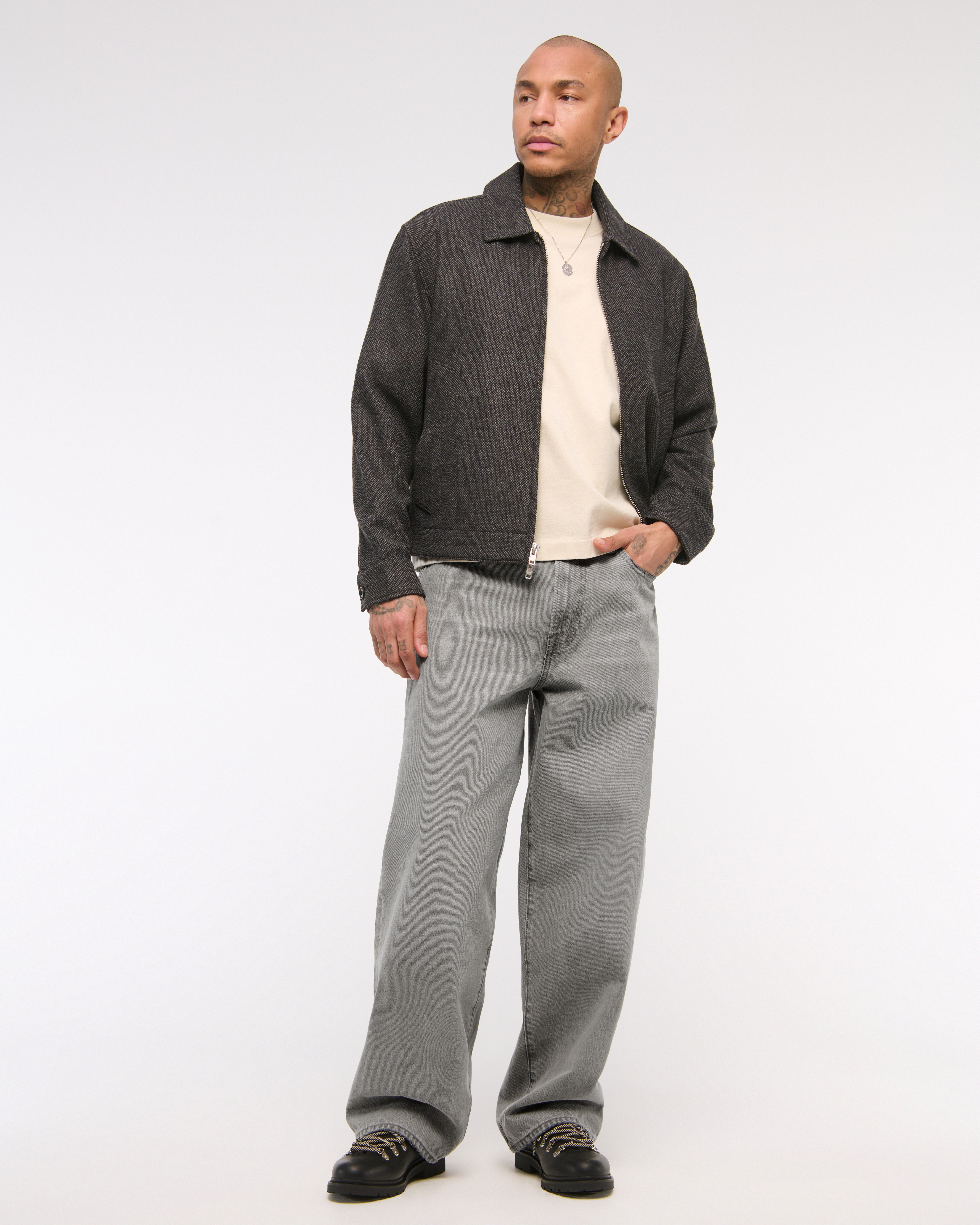 Abercrombie & Fitch Ultra Baggy Jean In Black