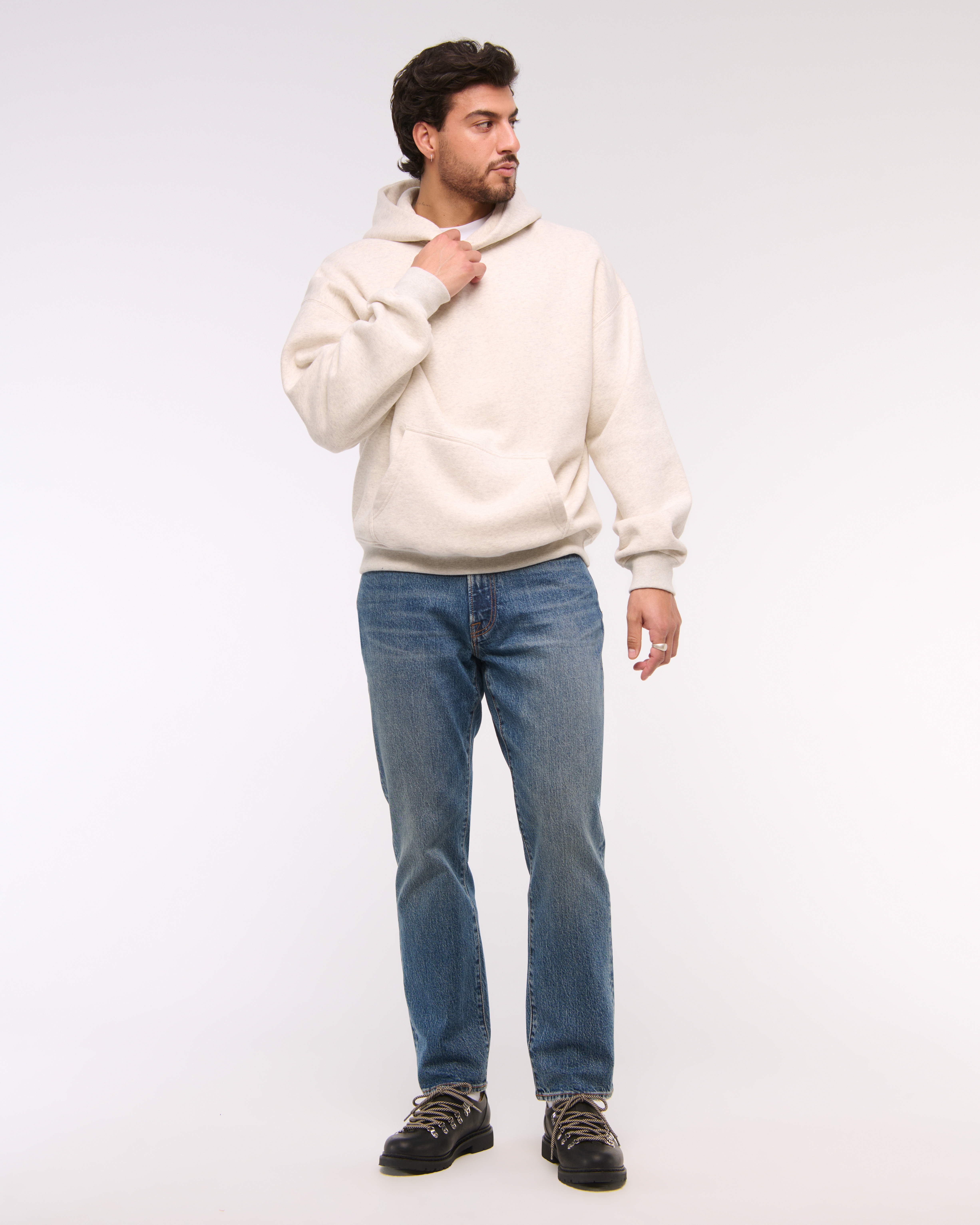 Abercrombie & Fitch Athletic Straight Jean In Blue