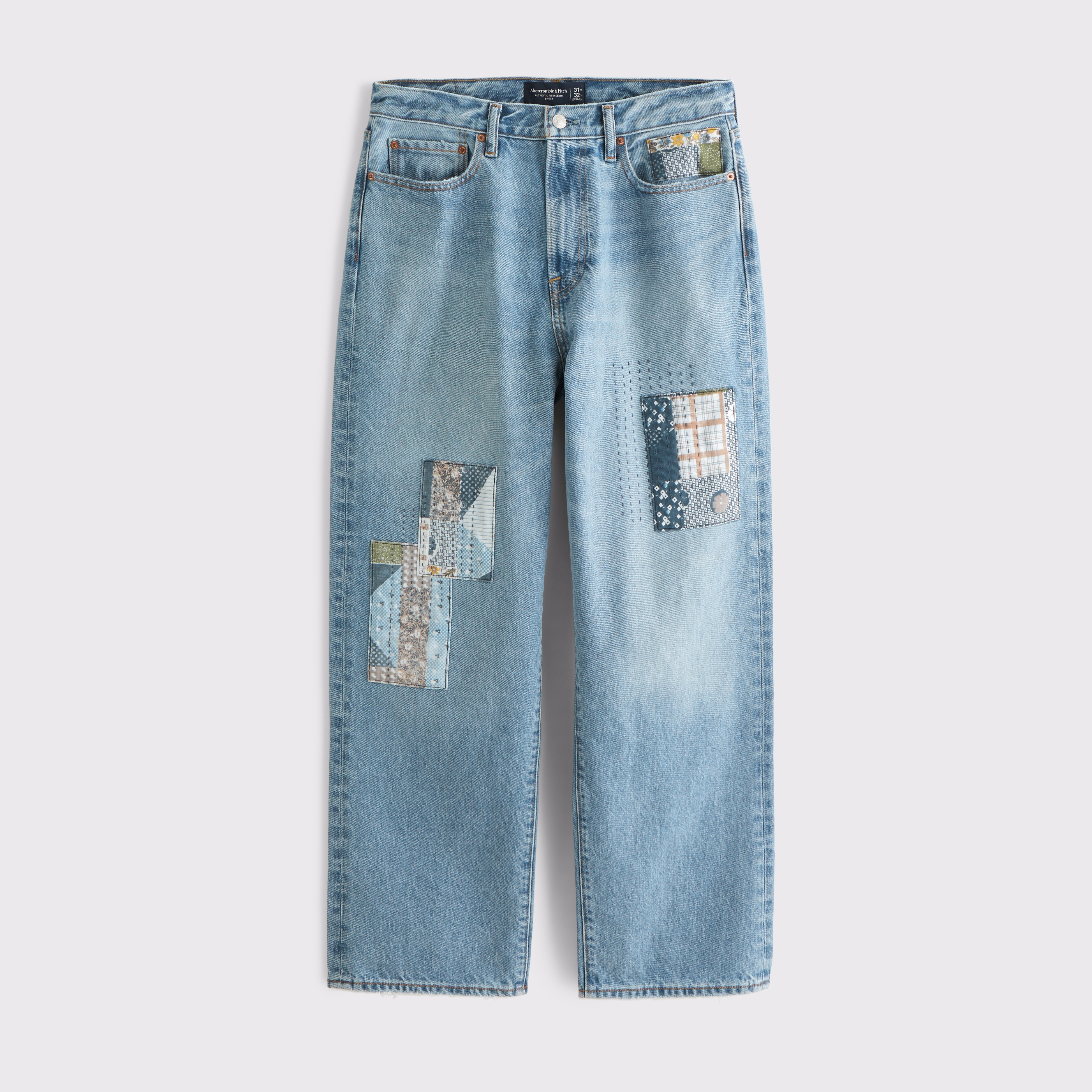 Abercrombie & Fitch Baggy Jean In Blue