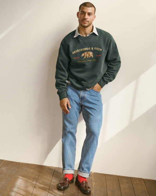 Athletic Straight Jean, Medium Wash view 1