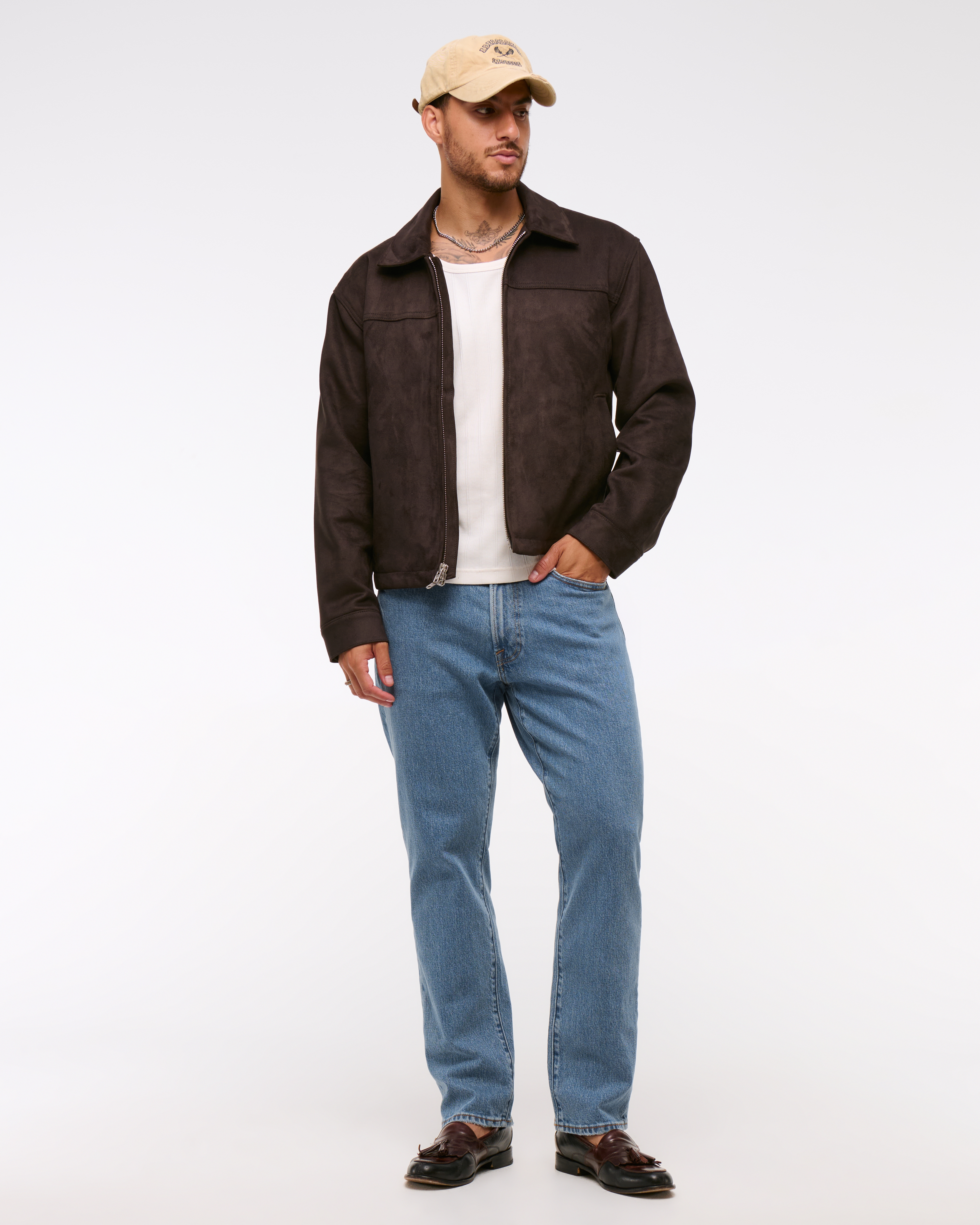 Abercrombie & Fitch Athletic Straight Jean In Blue