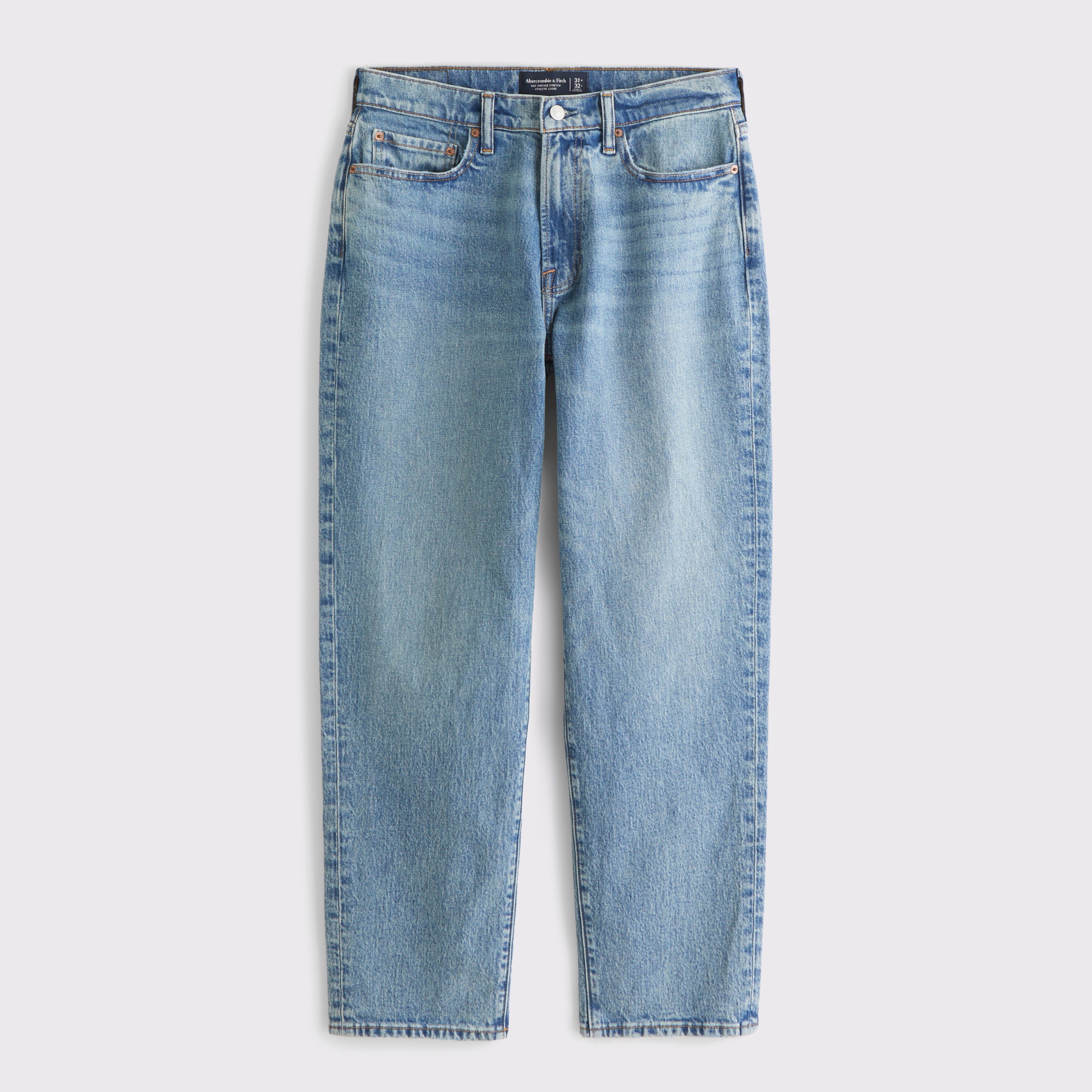 Abercrombie & Fitch Athletic Loose Jean In Blue
