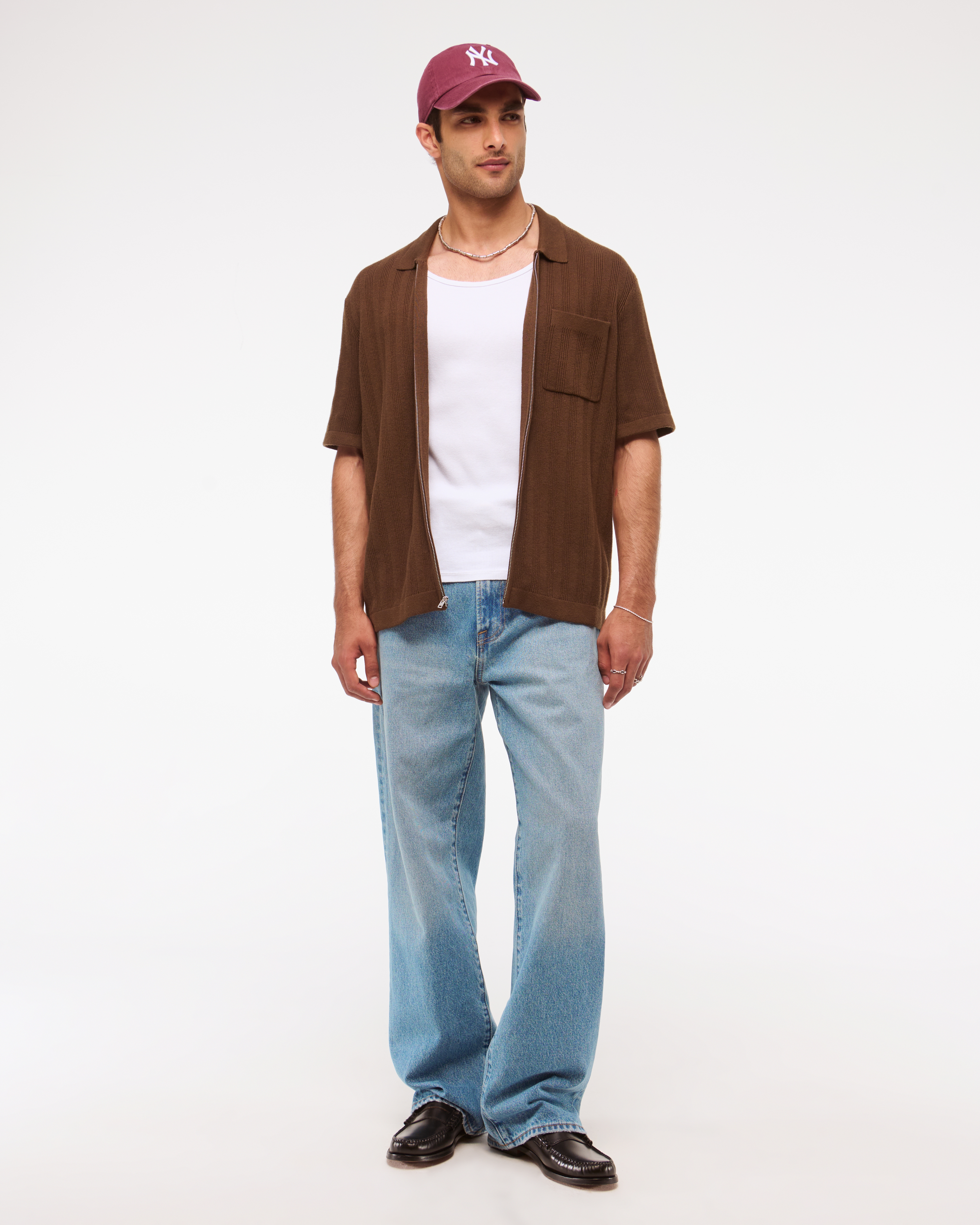 Abercrombie & Fitch Baggy Jean In Blue