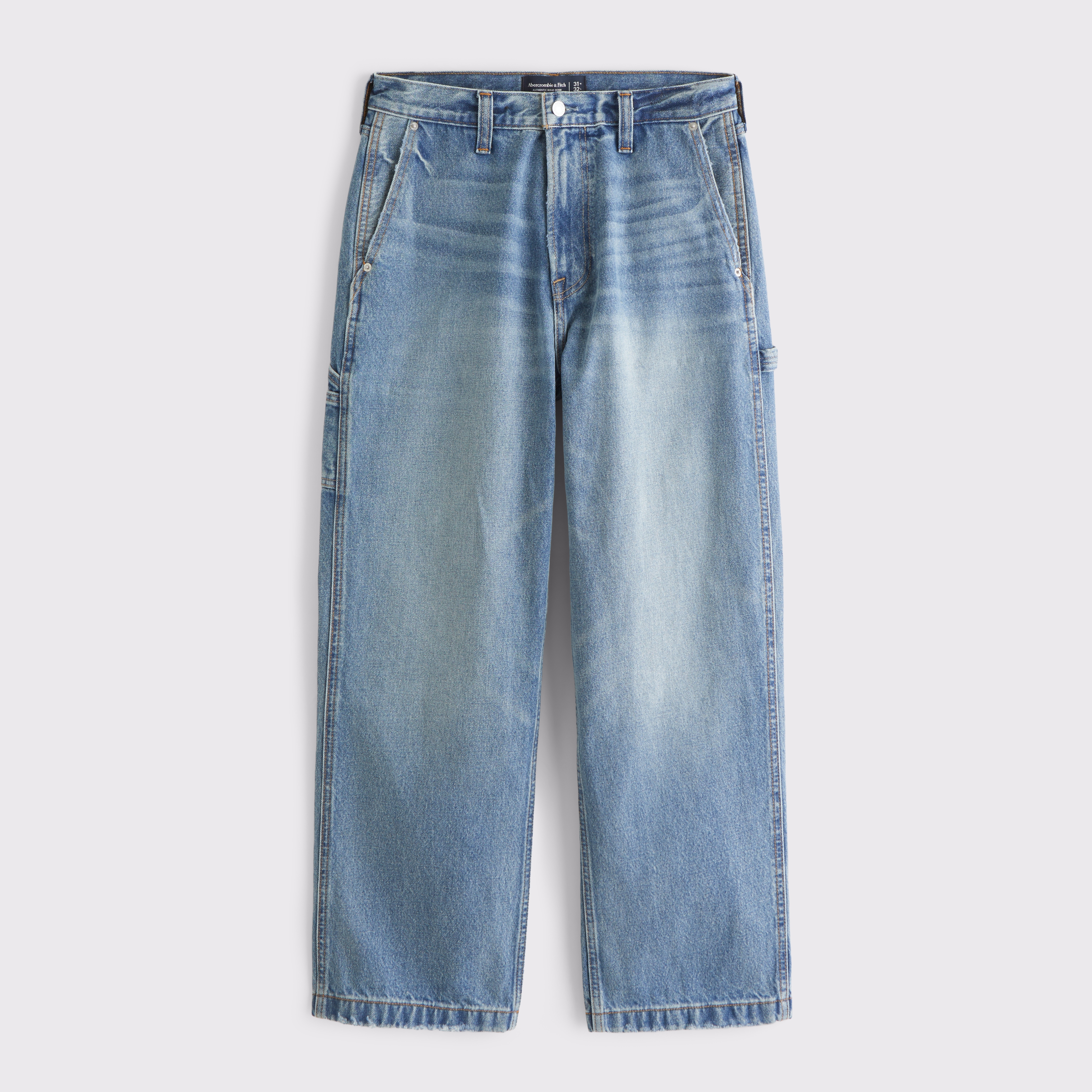 Abercrombie & Fitch Baggy Workwear Jean In Blue
