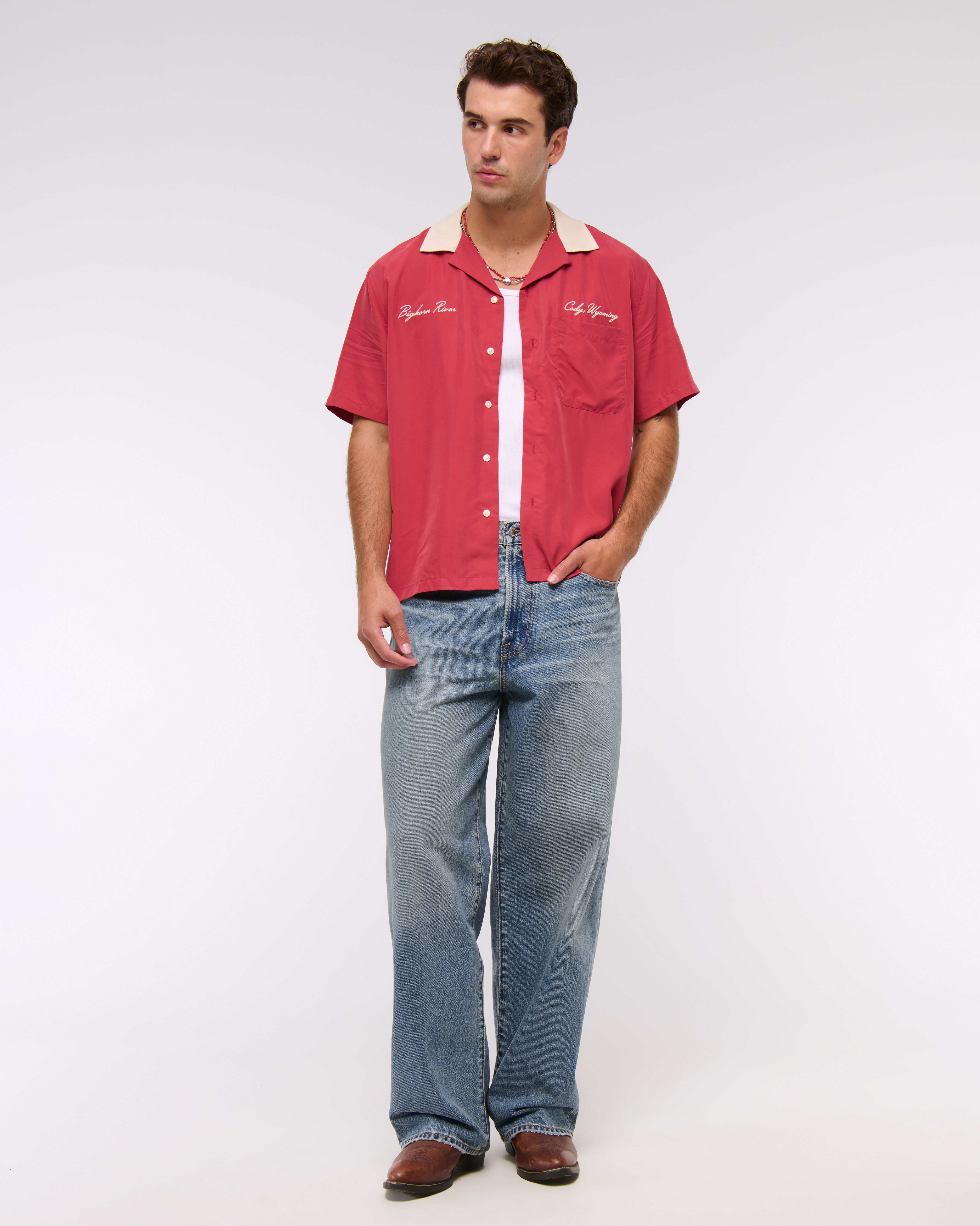 Abercrombie & Fitch Ultra Baggy Jean In Blue