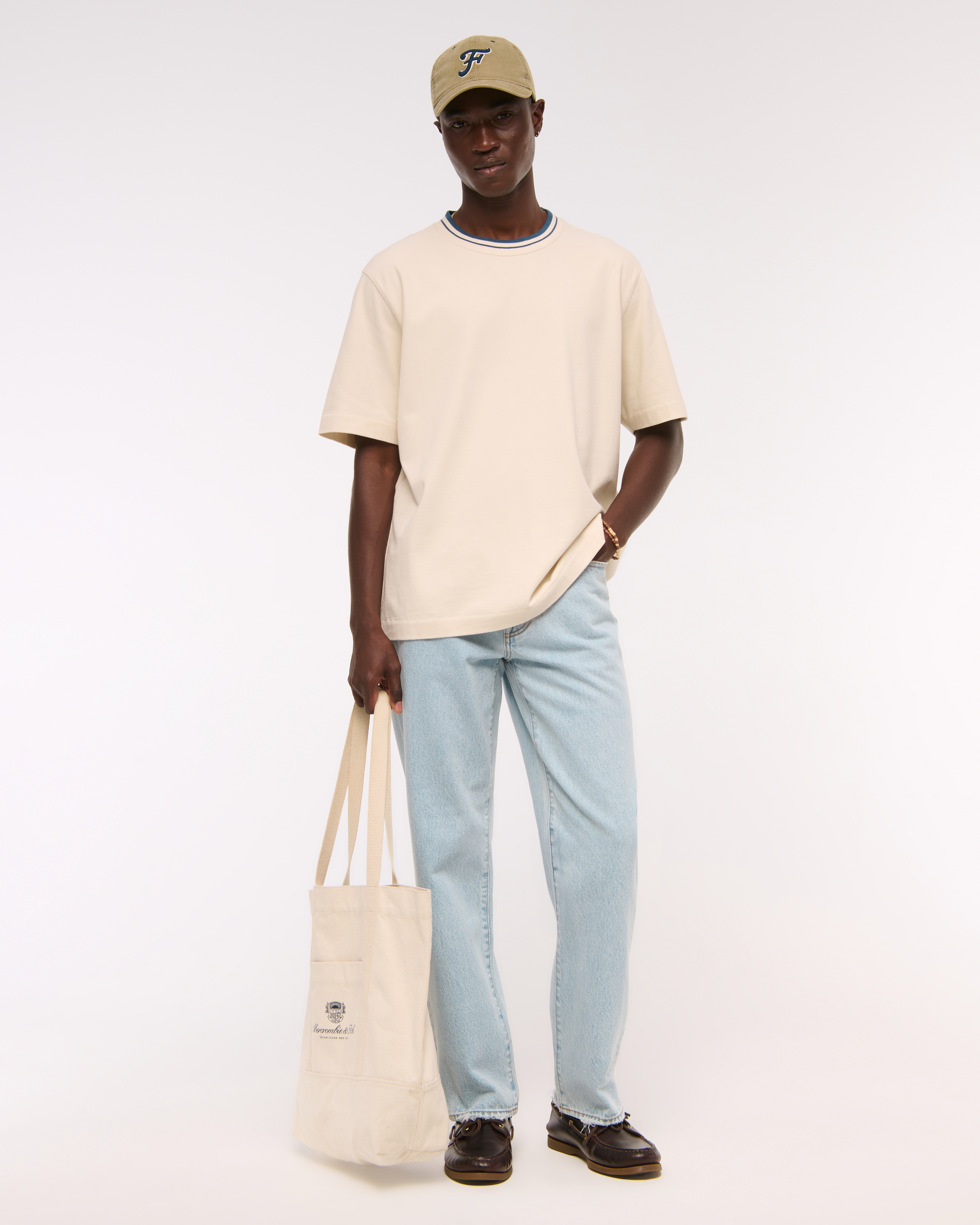 Abercrombie & Fitch Relaxed Straight Jean In Blue