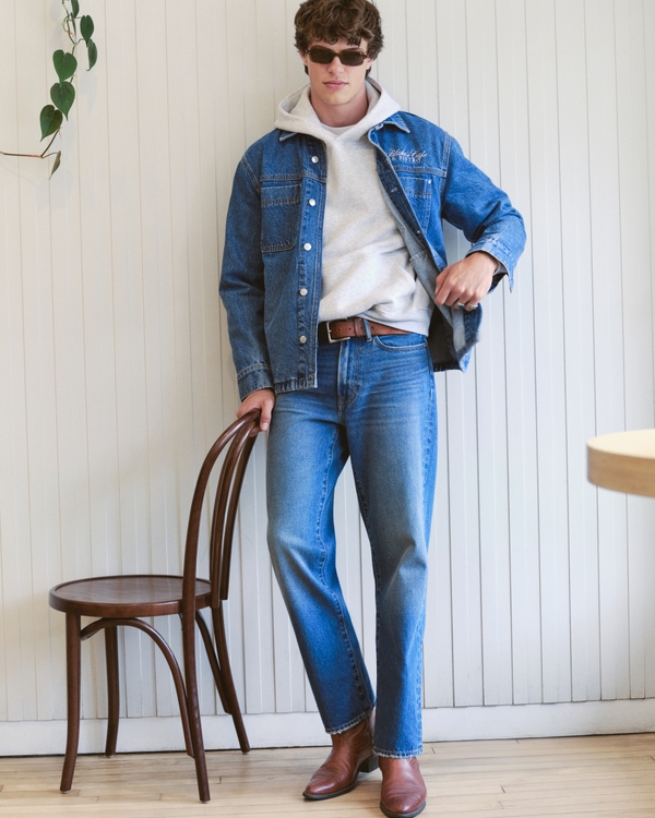 Relaxed Straight Jean, Dark Wash view 1