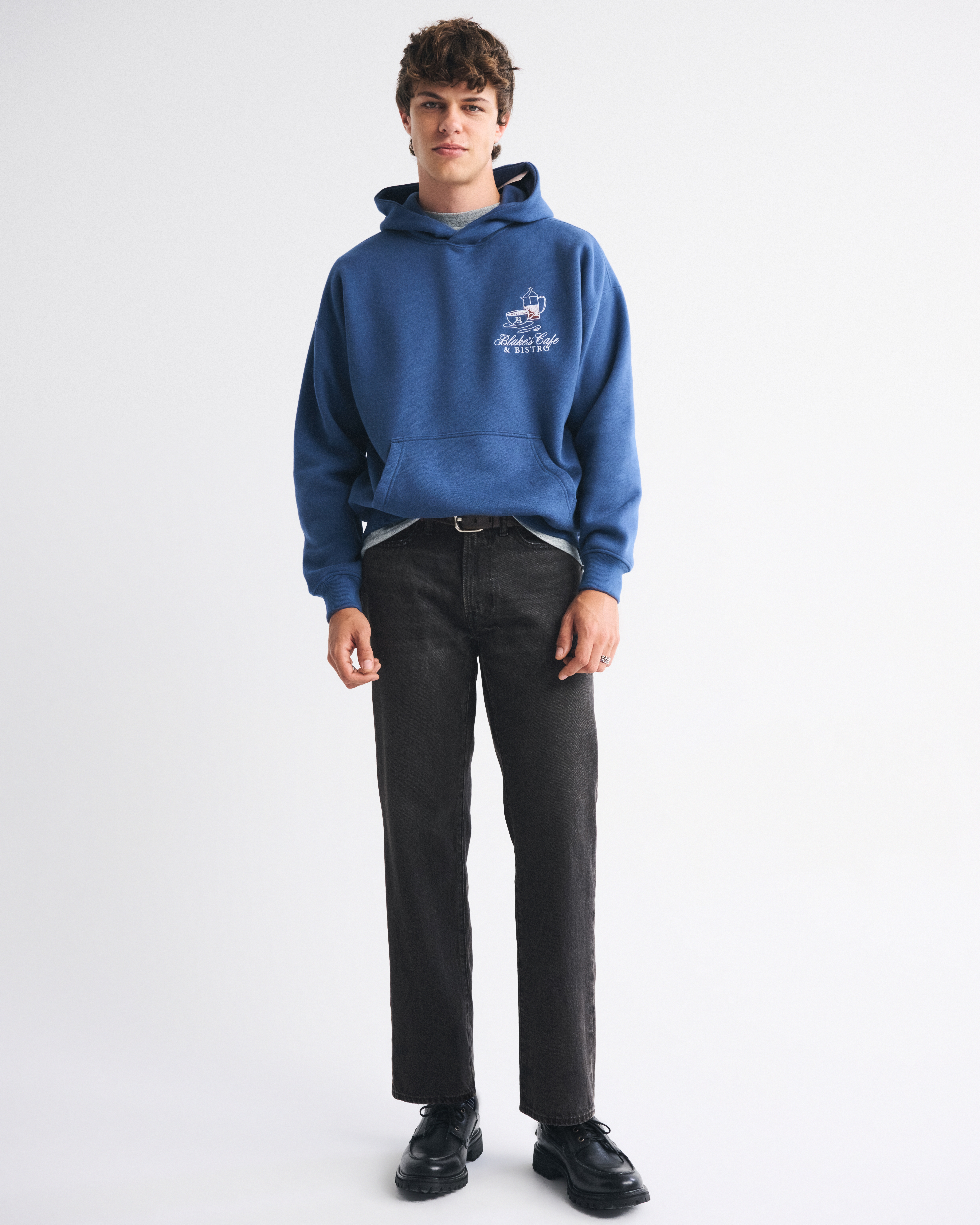 Abercrombie & Fitch Relaxed Straight Jean In Black