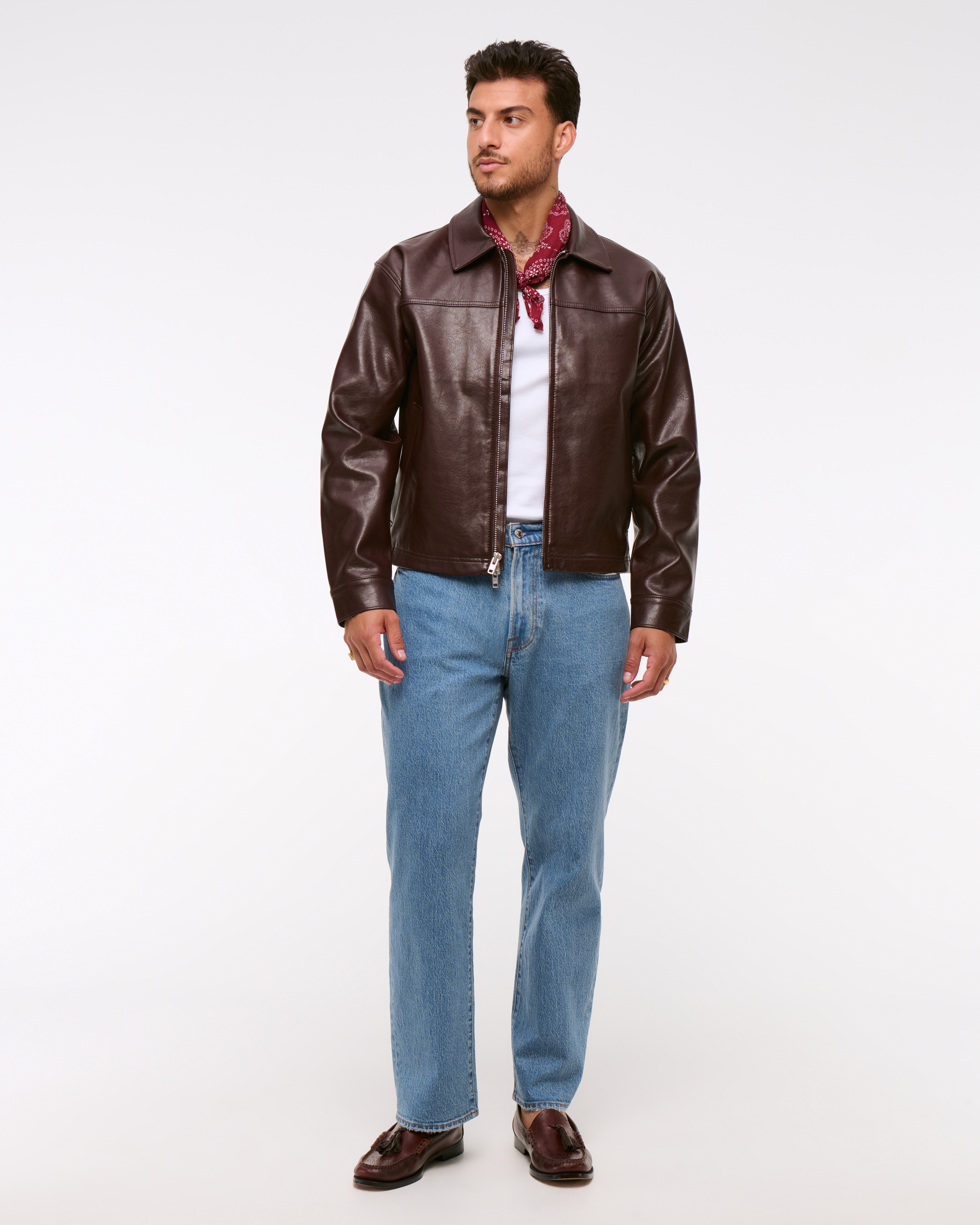 Abercrombie & Fitch Athletic Relaxed Straight Jean In Blue