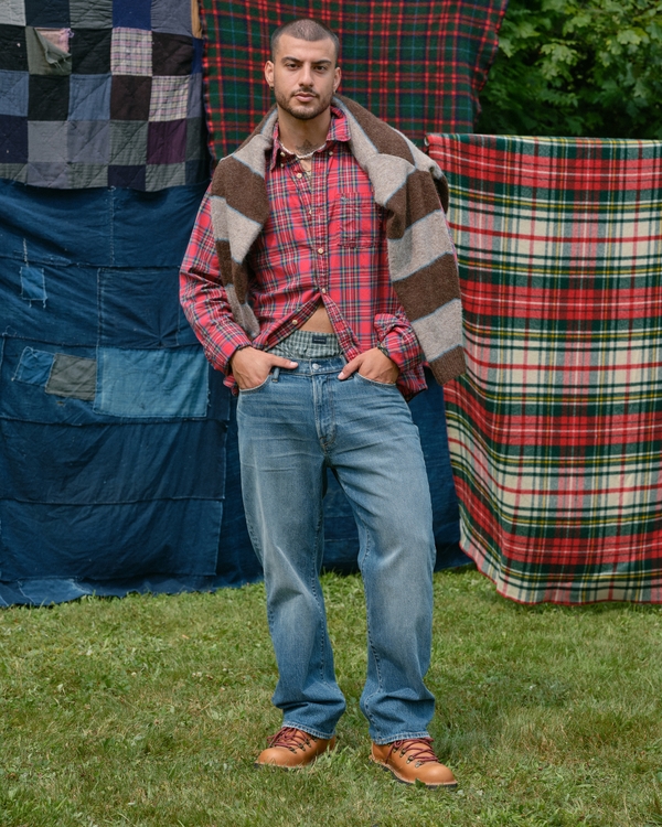 Athletic Relaxed Straight Jean, Dark Wash view 1