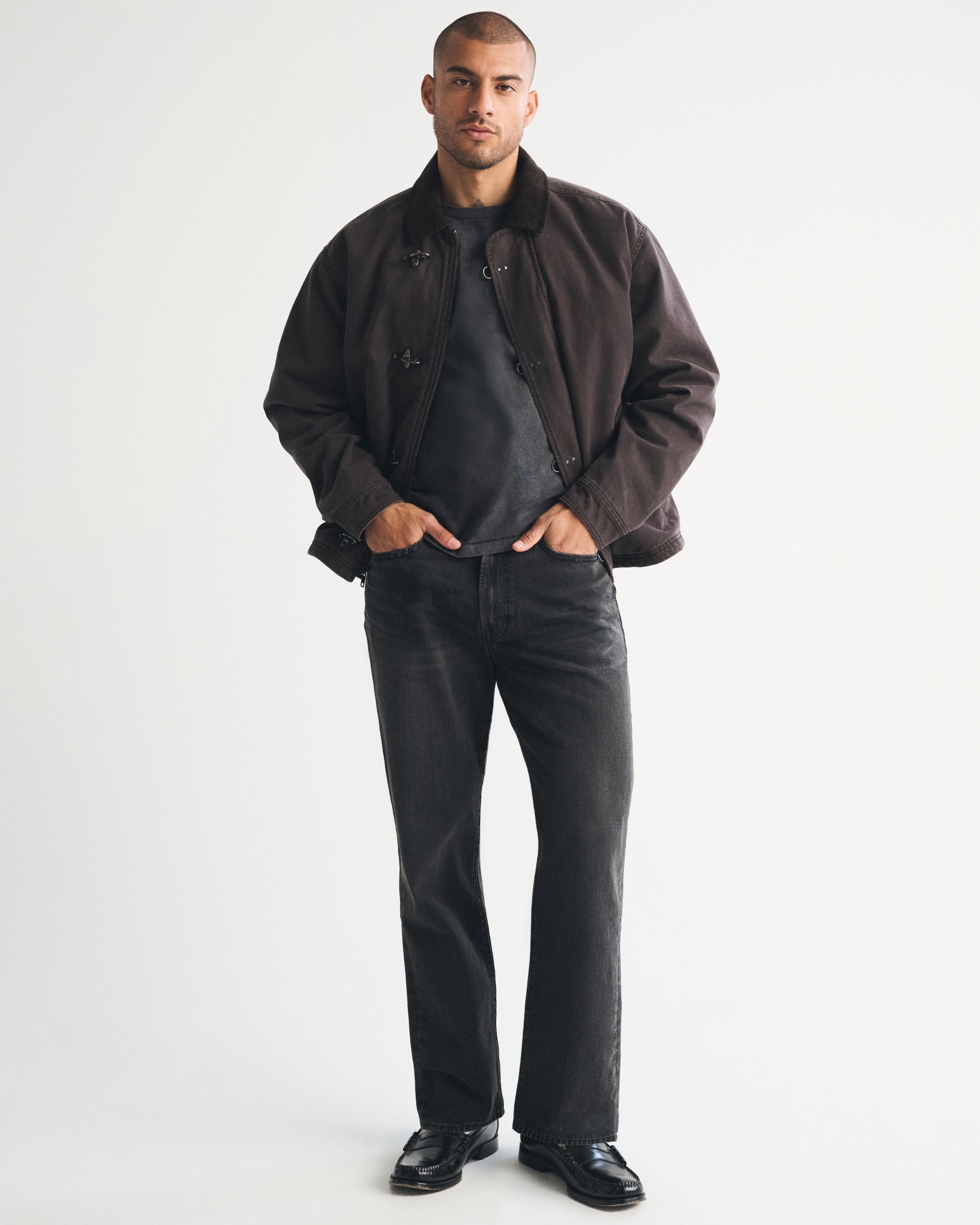 Мужские джинсы Abercrombie & Fitch Athletic Relaxed Straight Jean — фото 2