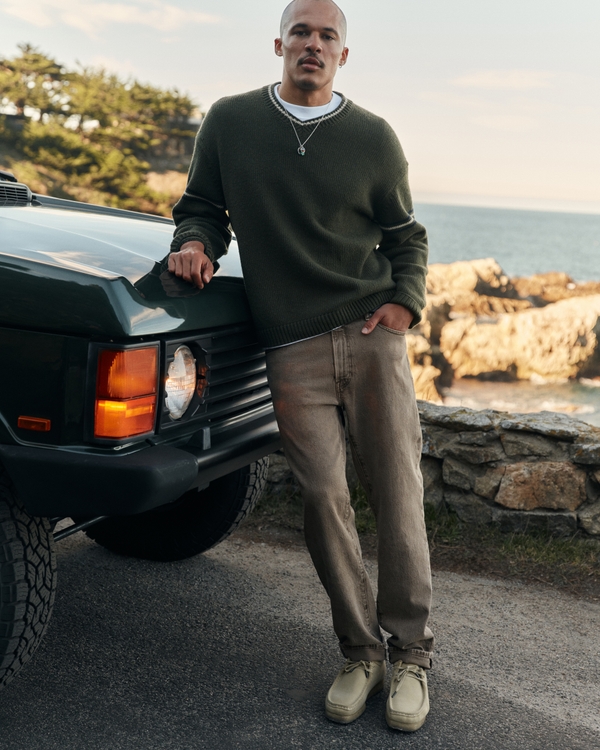 90s Straight Jean, Light Brown Wash view 1