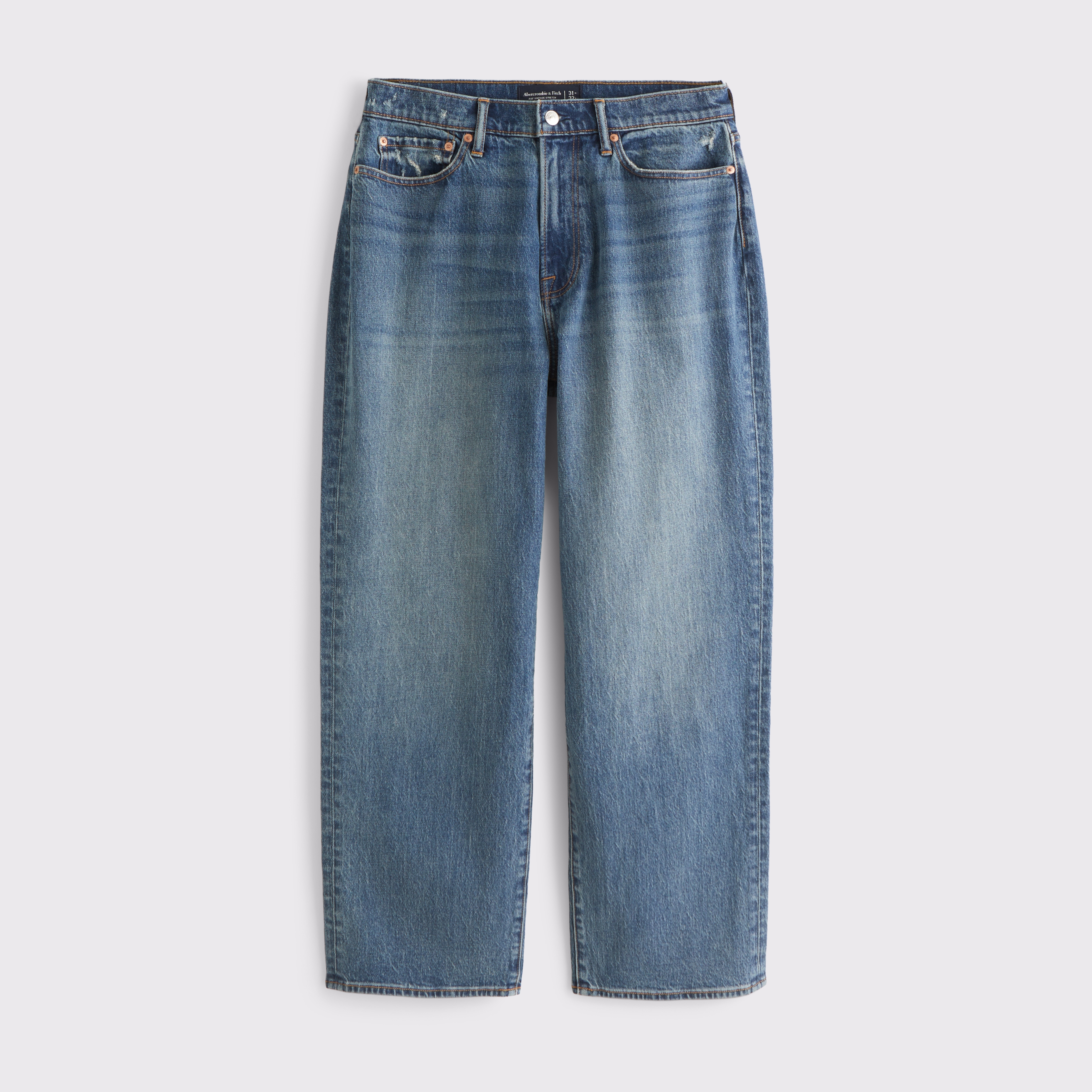 Abercrombie & Fitch Athletic Baggy Jean In Blue