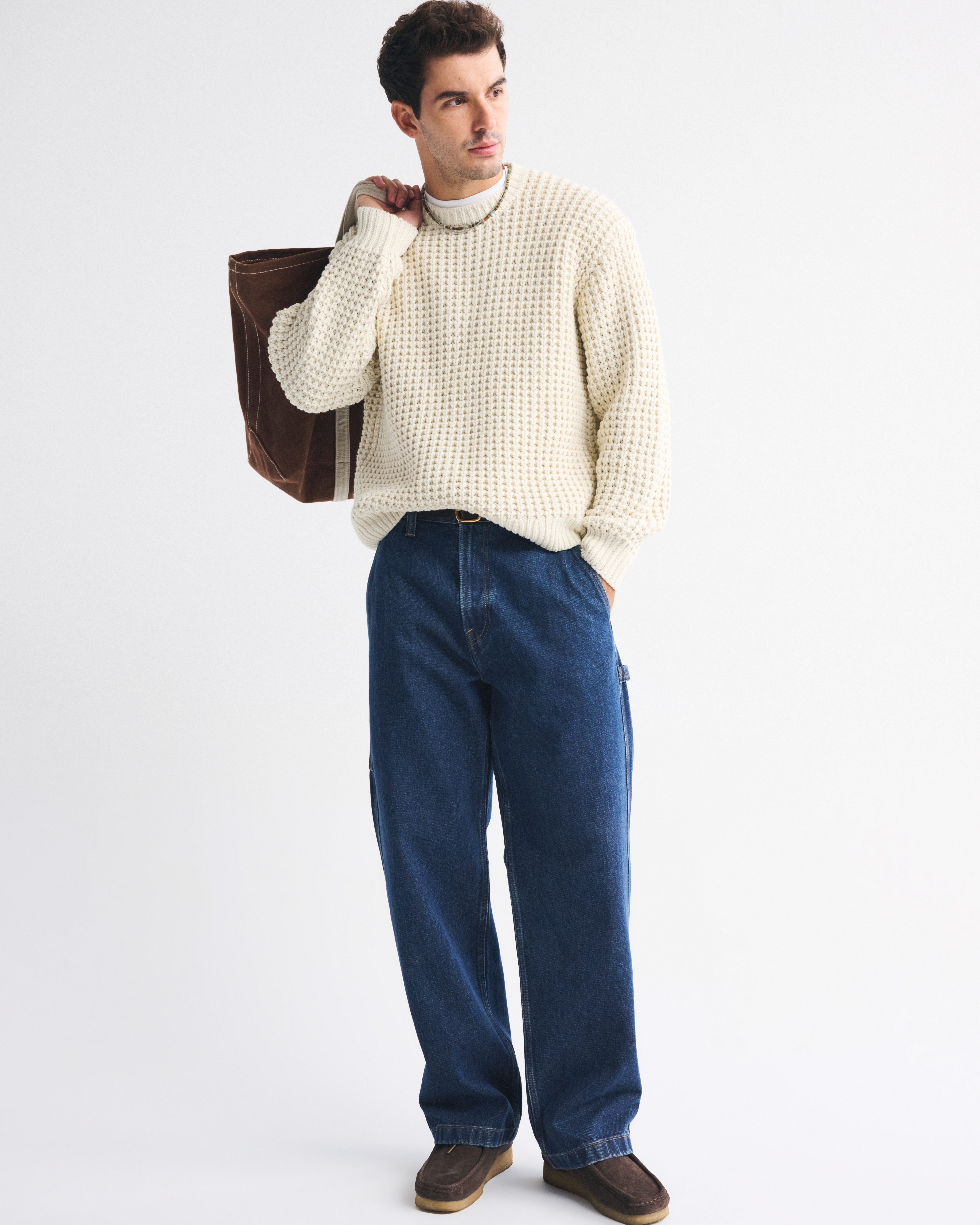 Abercrombie & Fitch Baggy Jean In Blue