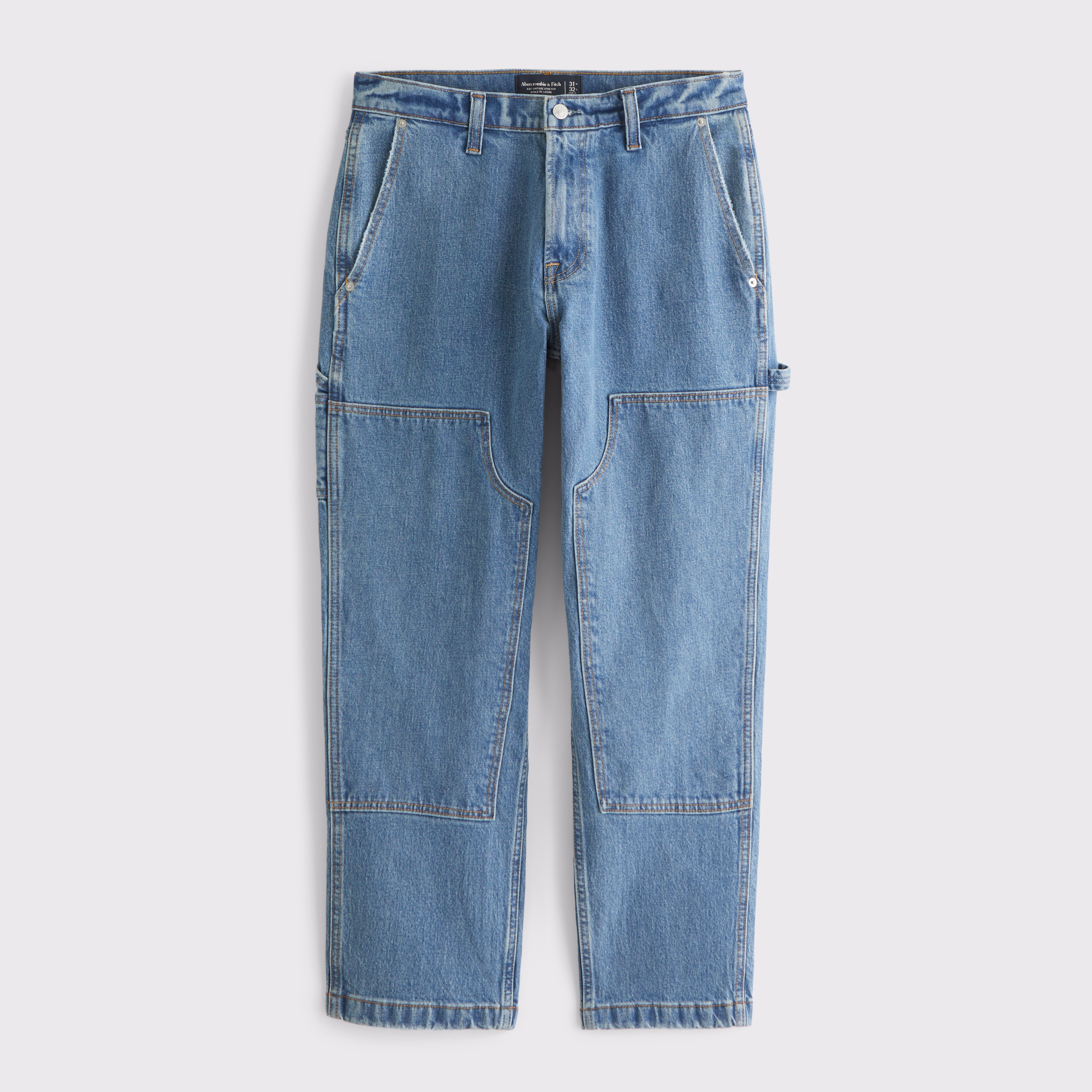 Abercrombie & Fitch Athletic Loose Jean In Blue