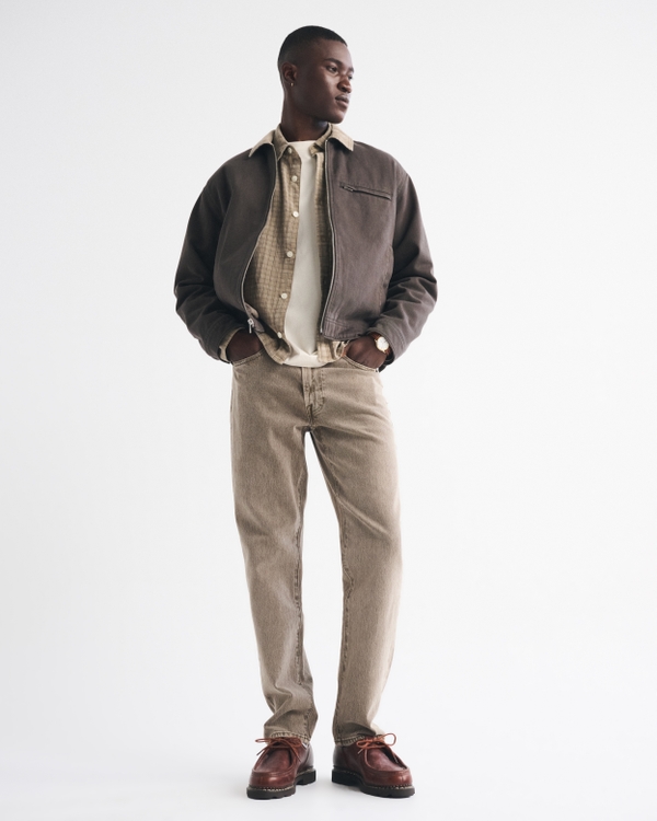 Jeans straight anni '90, Lavaggio Marrone Chiaro view 2